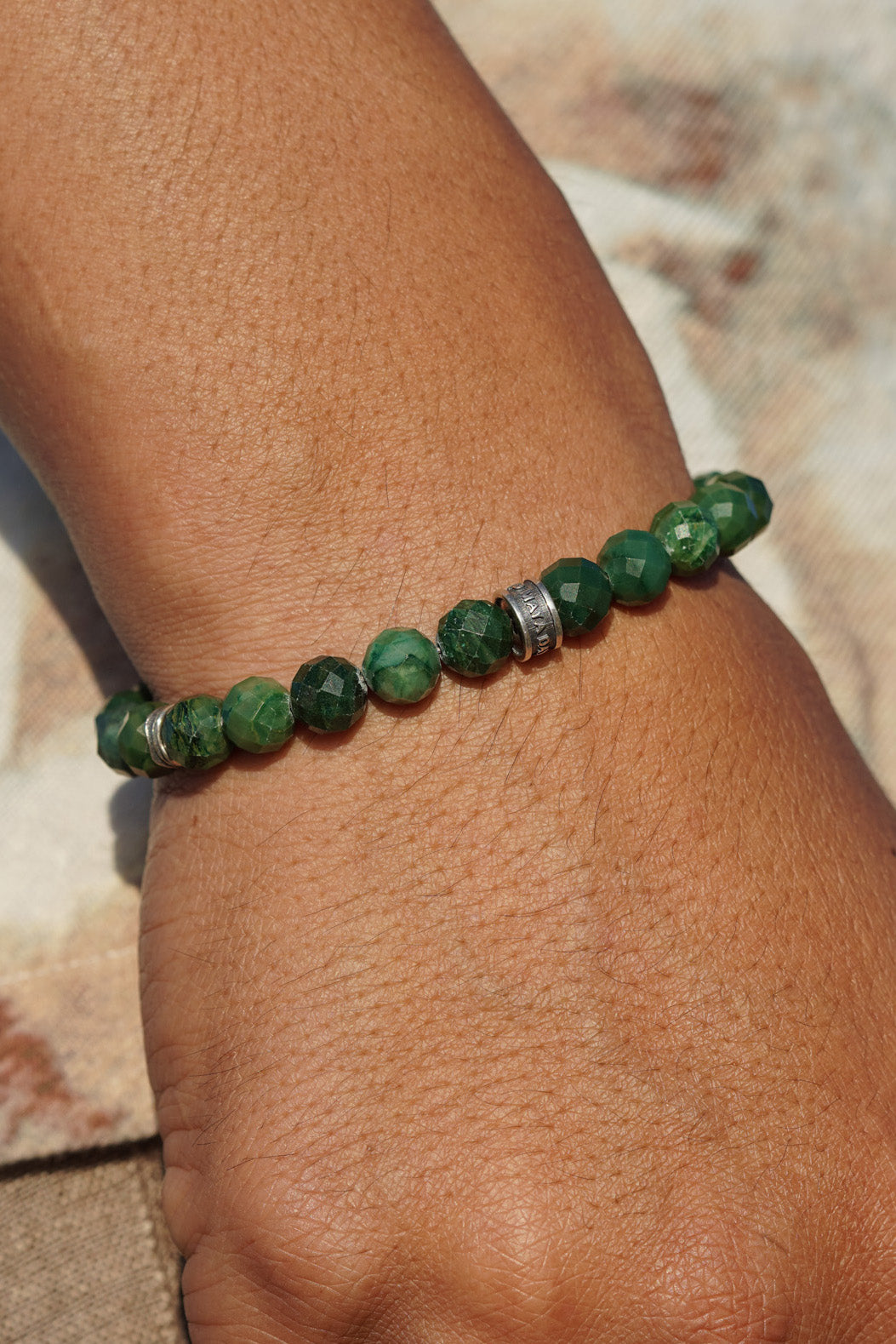 Origin Bracelet | African Jade & Sterling Silver