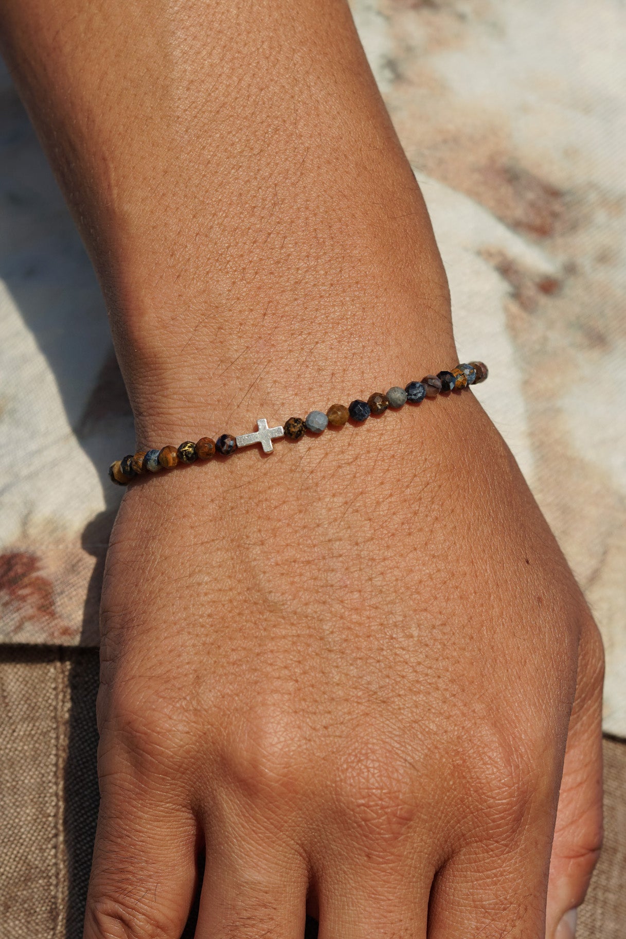 Crossroads Slim Bracelet | Pietersite & Sterling Silver
