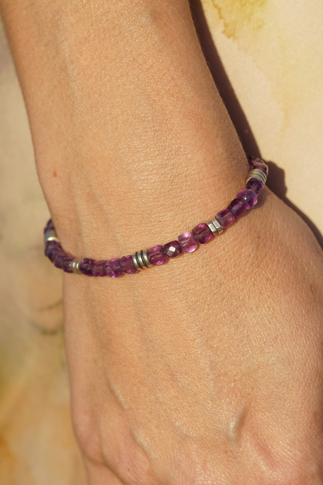 StoneWave Bracelet | Amethyst & Sterling Silver