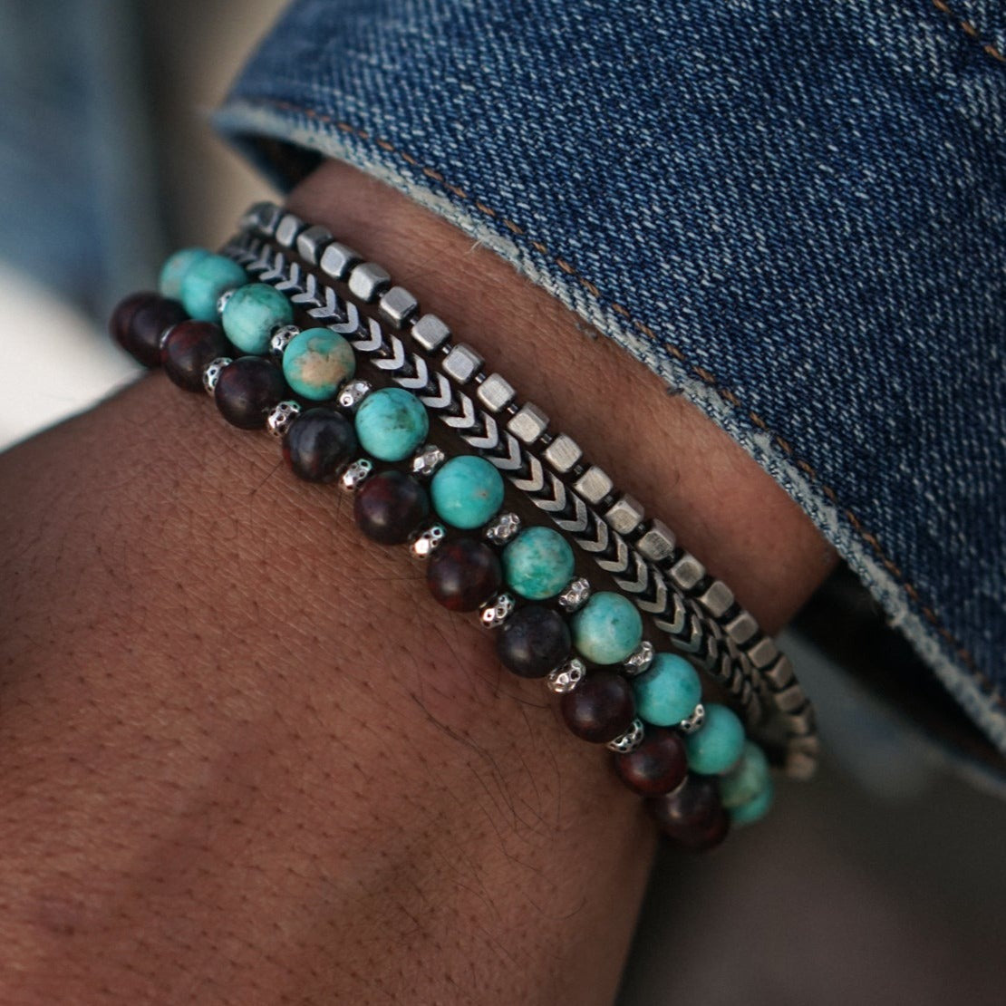 Twin Pillar Bracelet | Oxidized Sterling Silver