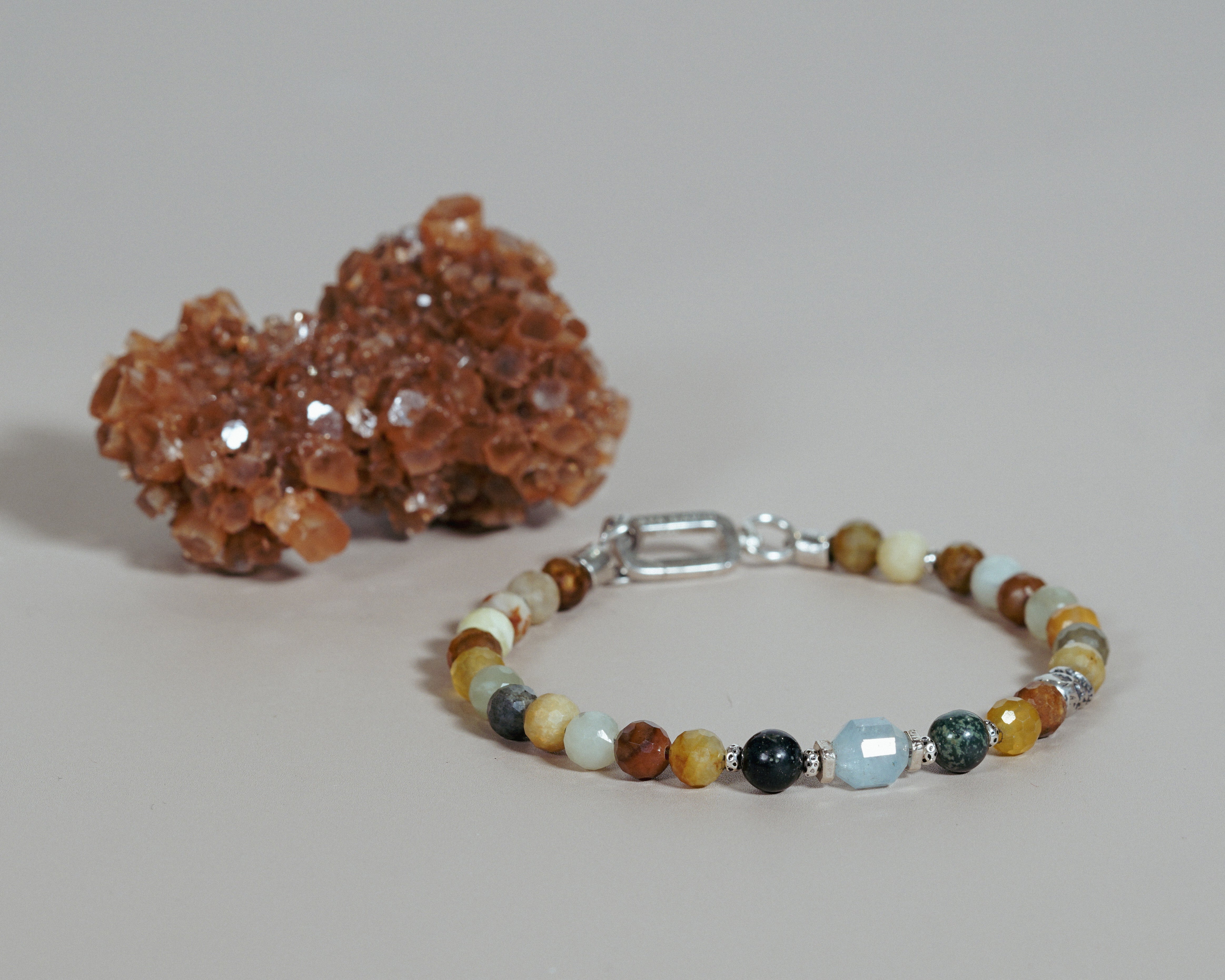 Riftwalker Bracelet | Serpentine Jade, Jasper, Aquamarine & Skull