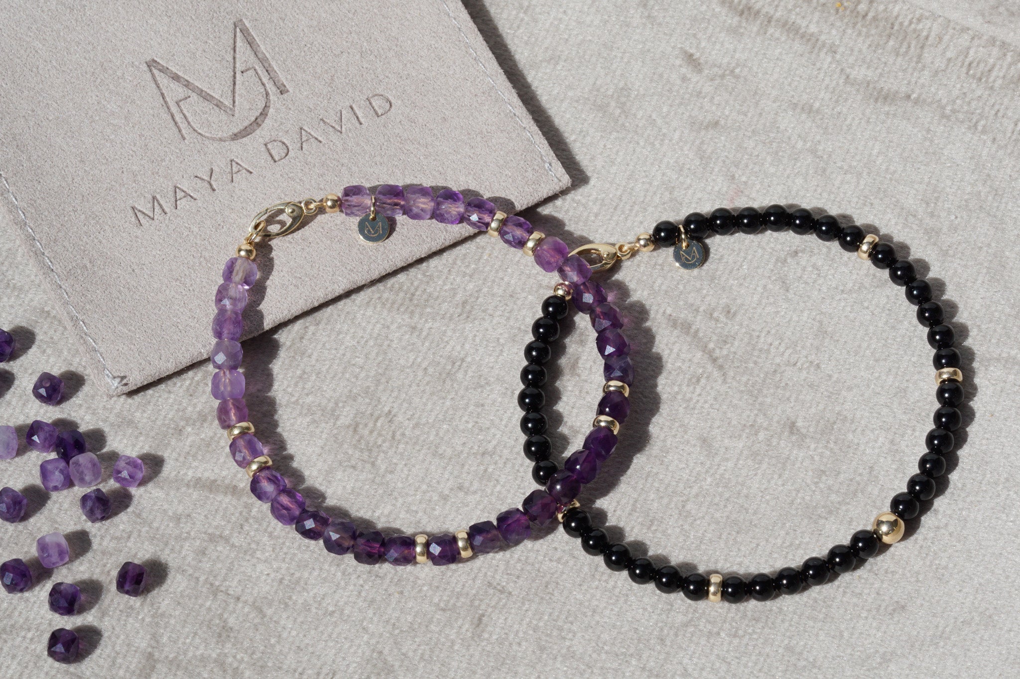 Aurum Bracelet | Onyx & 14K Gold