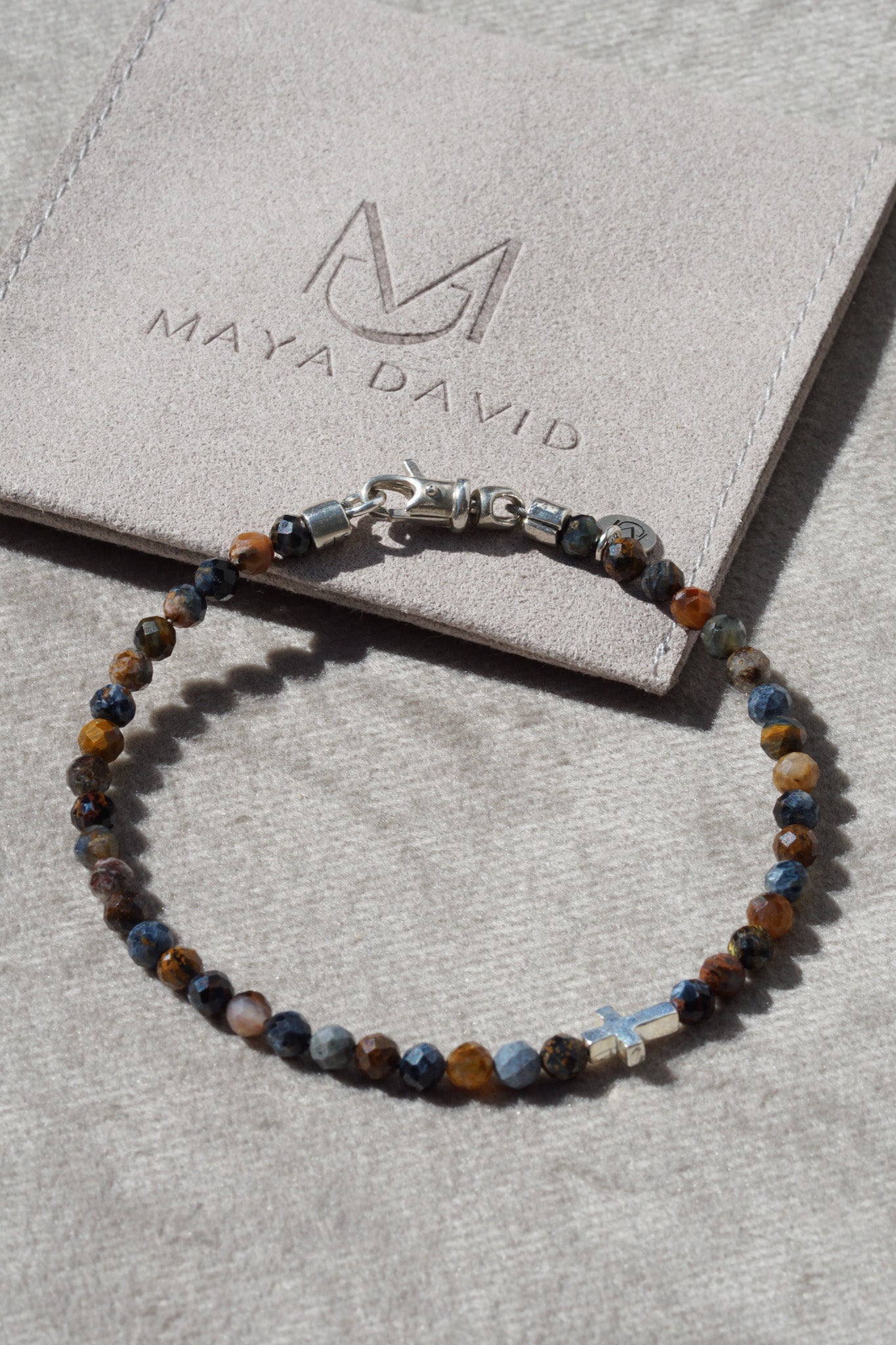 Crossroads Slim Bracelet | Pietersite & Sterling Silver