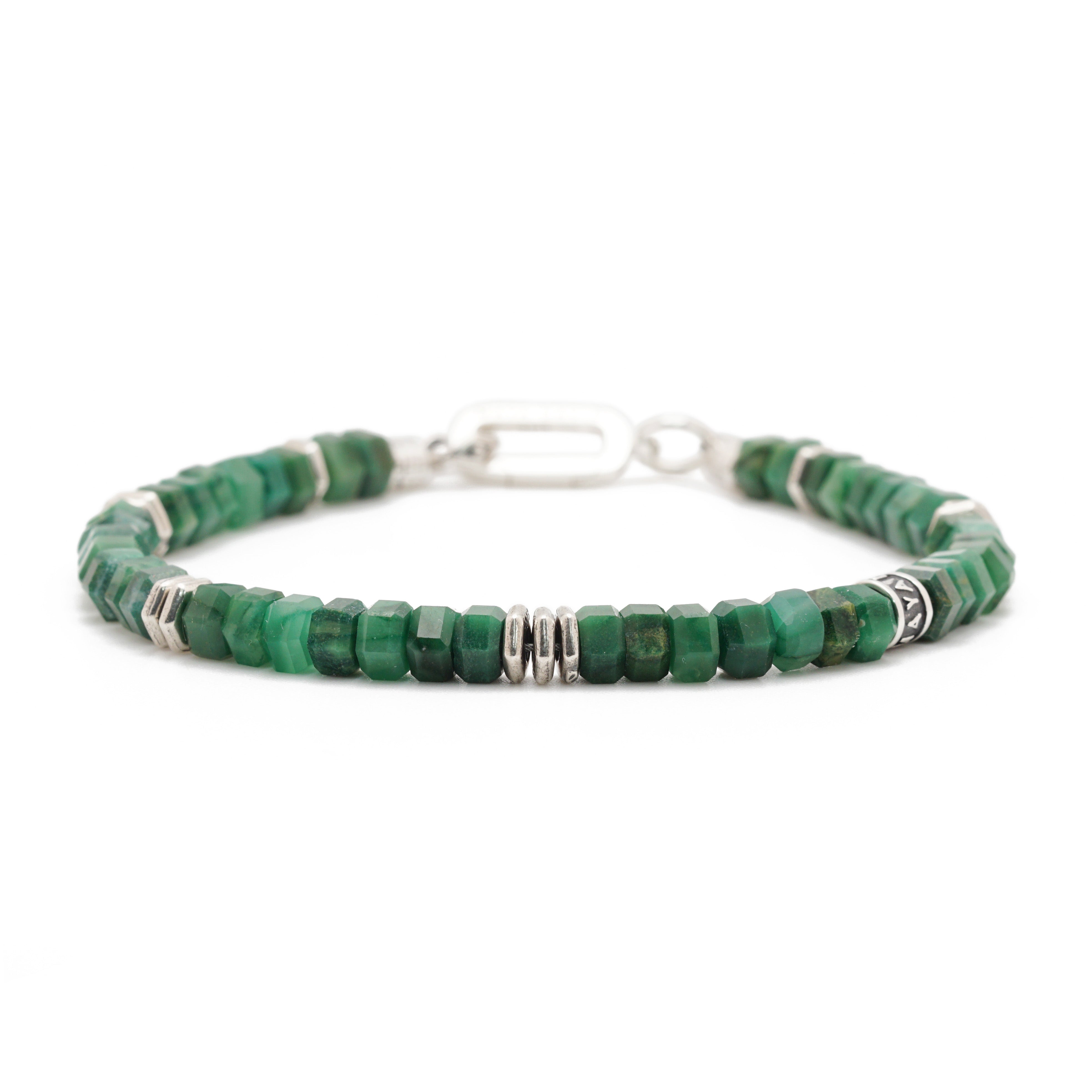 Verge Bracelet | Jade & Sterling Silver