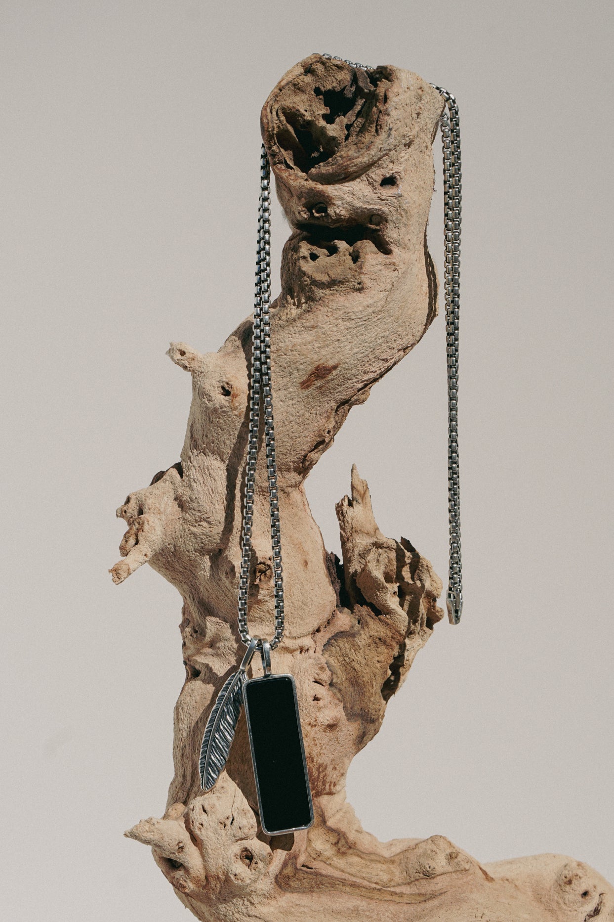 Flight Tag Necklace | Onyx & Sterling Silver