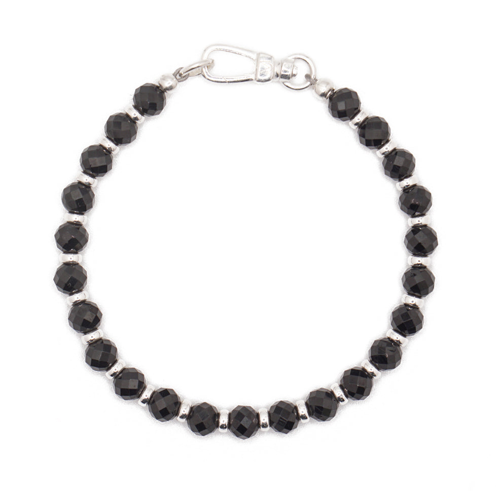 Strata Noir Bracelet | Black Spinel & Sterling Silver