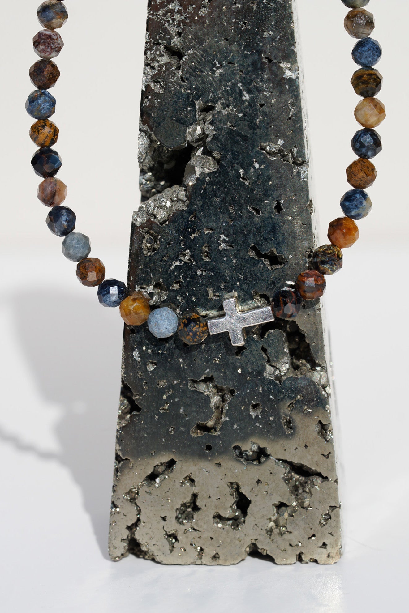 Crossroads Slim Bracelet | Pietersite & Sterling Silver