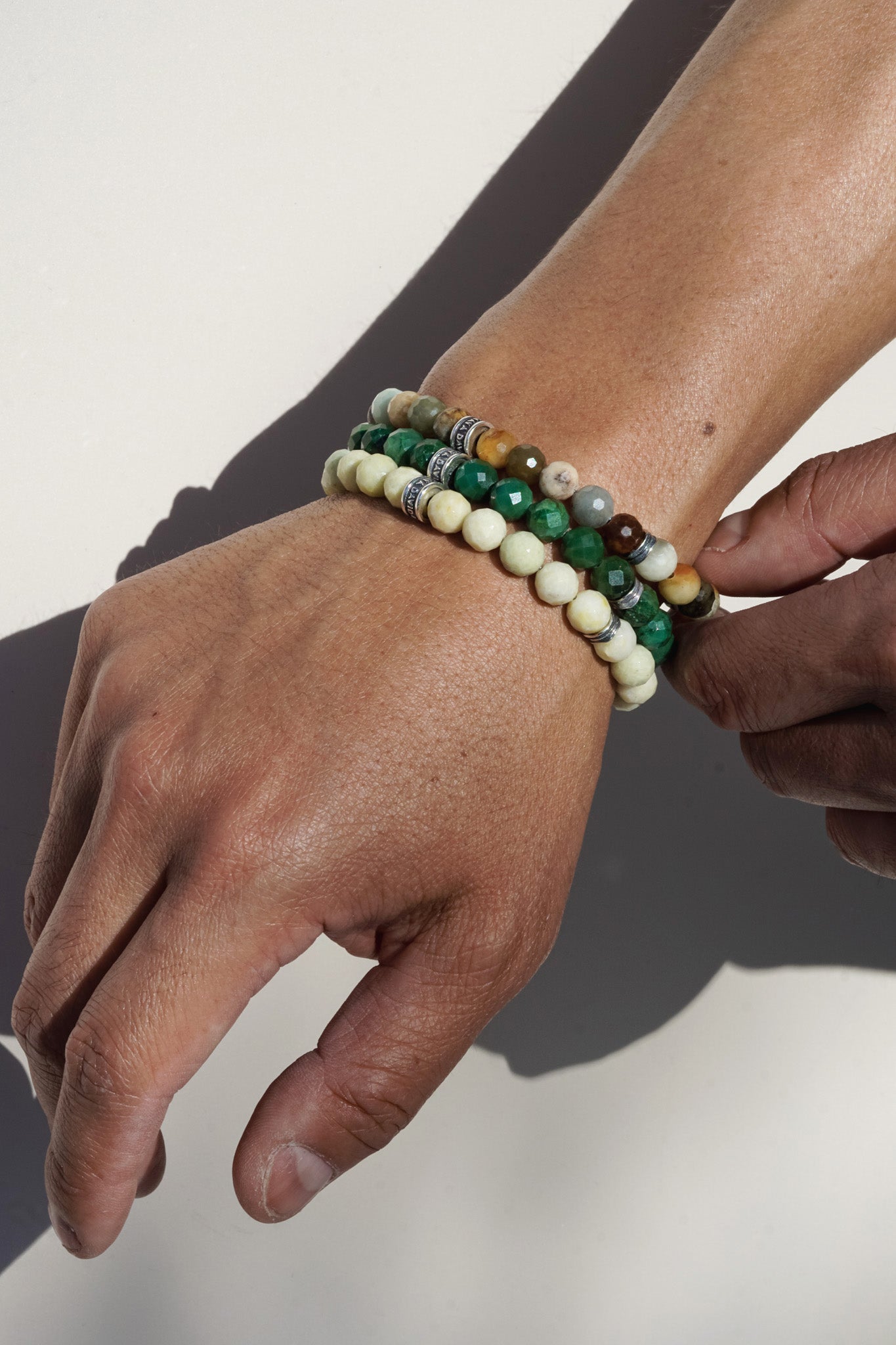 Origin Bracelet | Pineapple Jade & Sterling Silver
