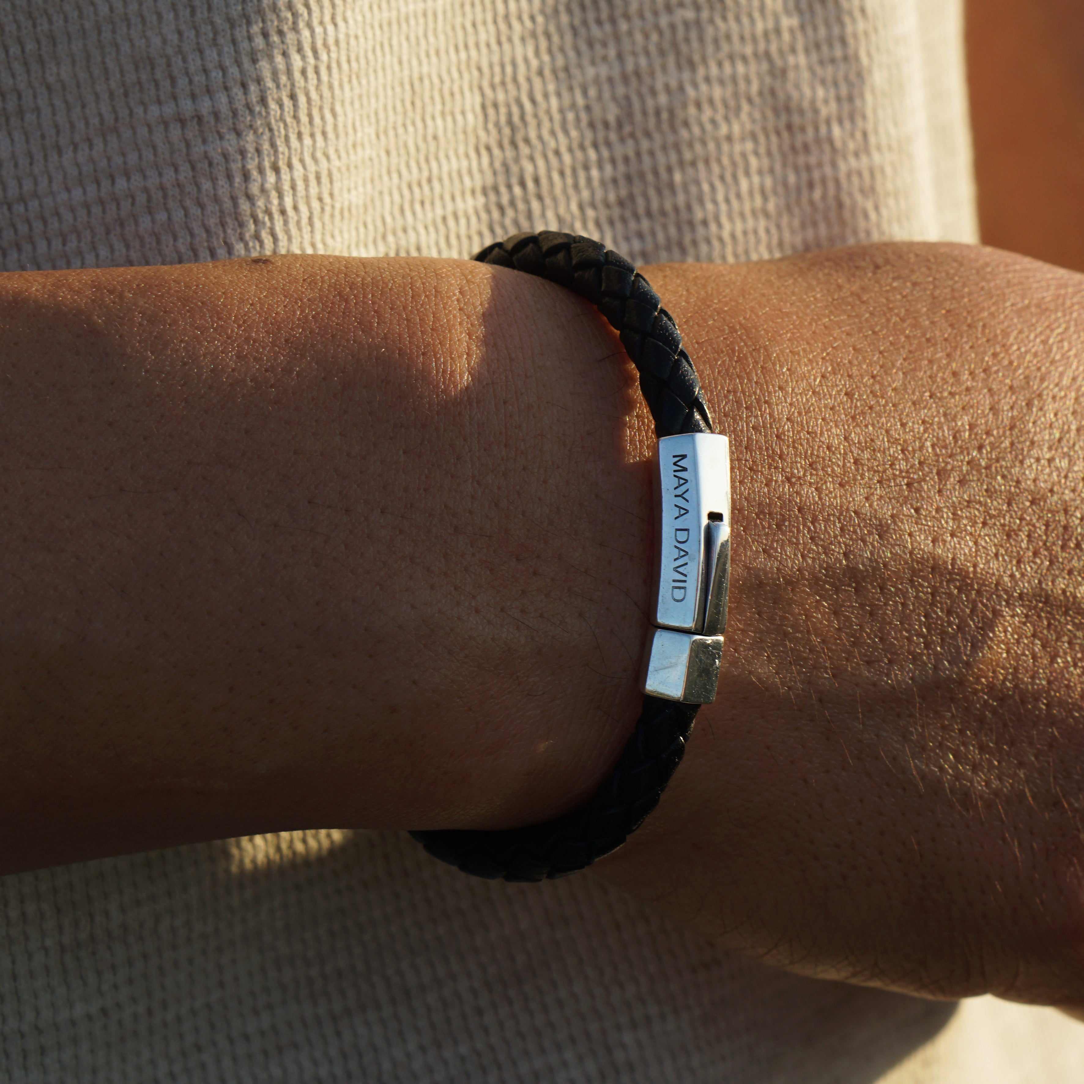 Nomad Leather Bracelet | Sterling Silver