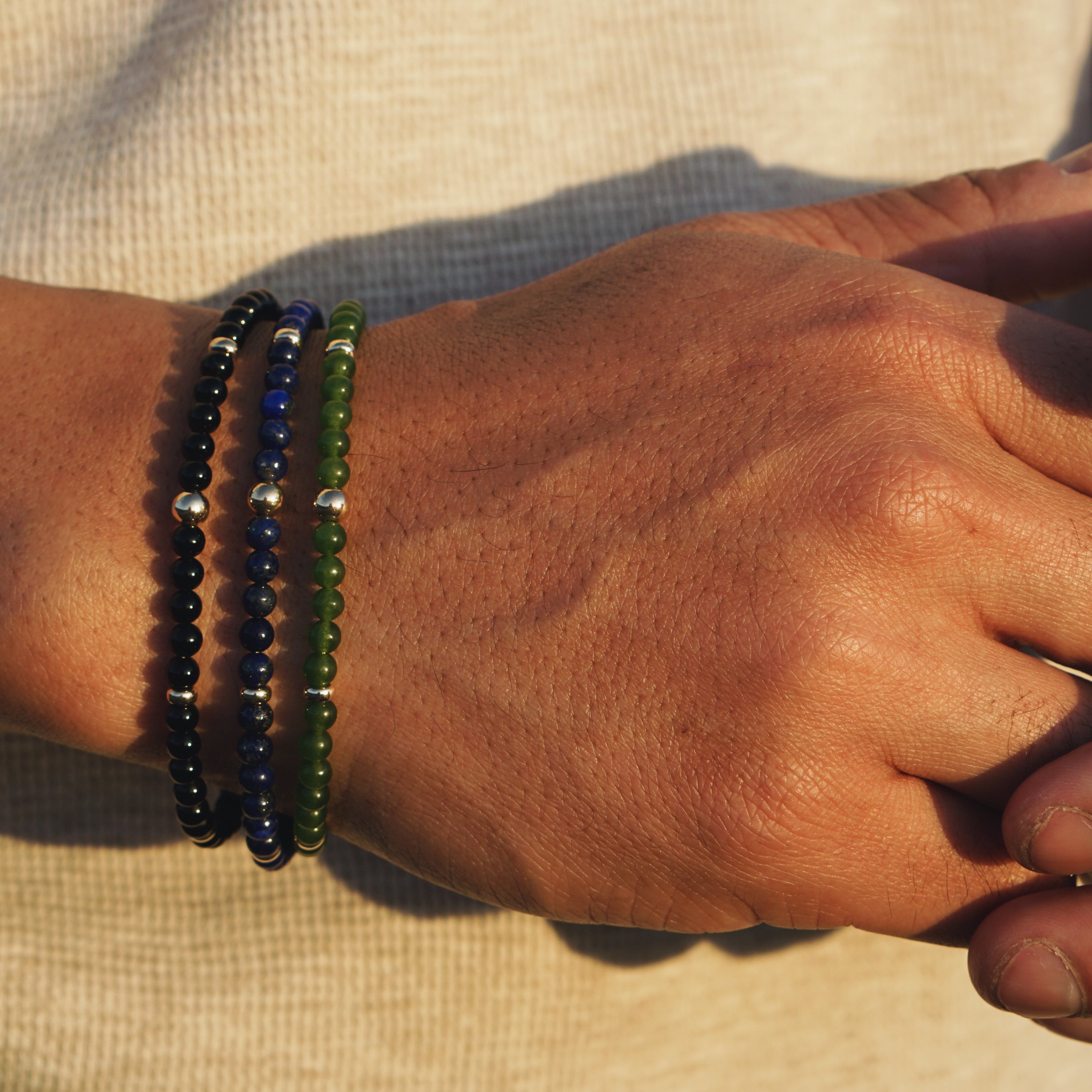 Aurum Bracelet | Onyx & 14K Gold