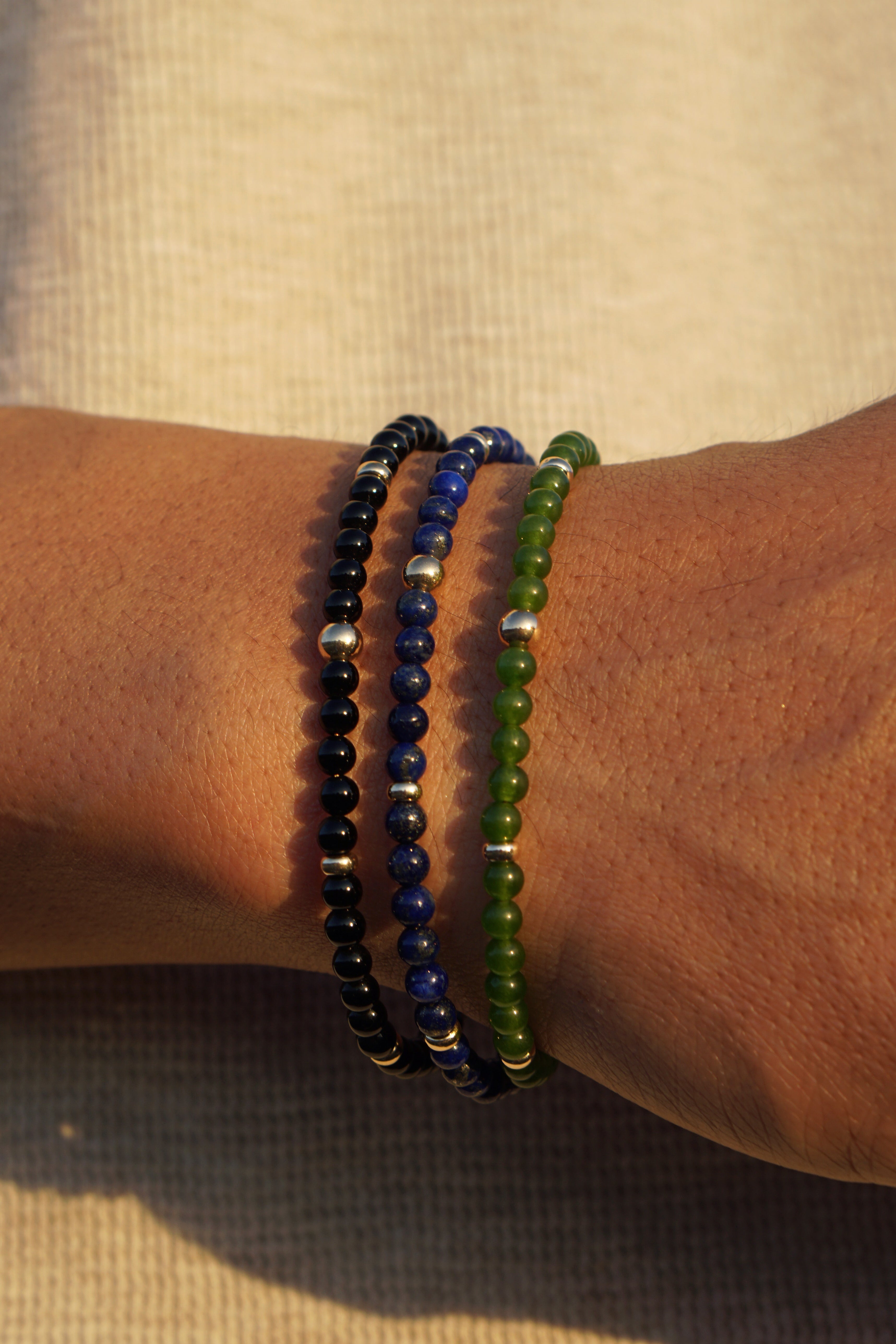 Aurum Bracelet | Onyx & 14K Gold