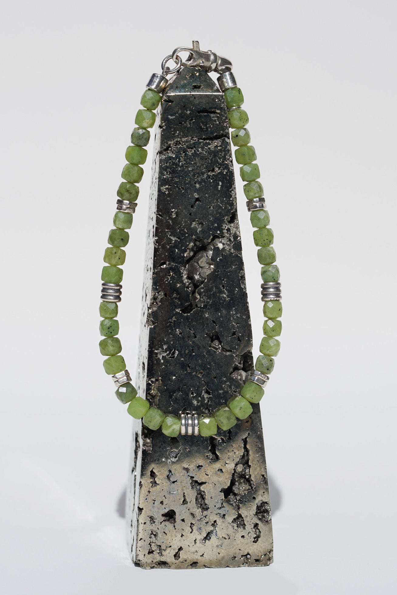 StoneWave Bracelet | Canadian Jade & Sterling Silver