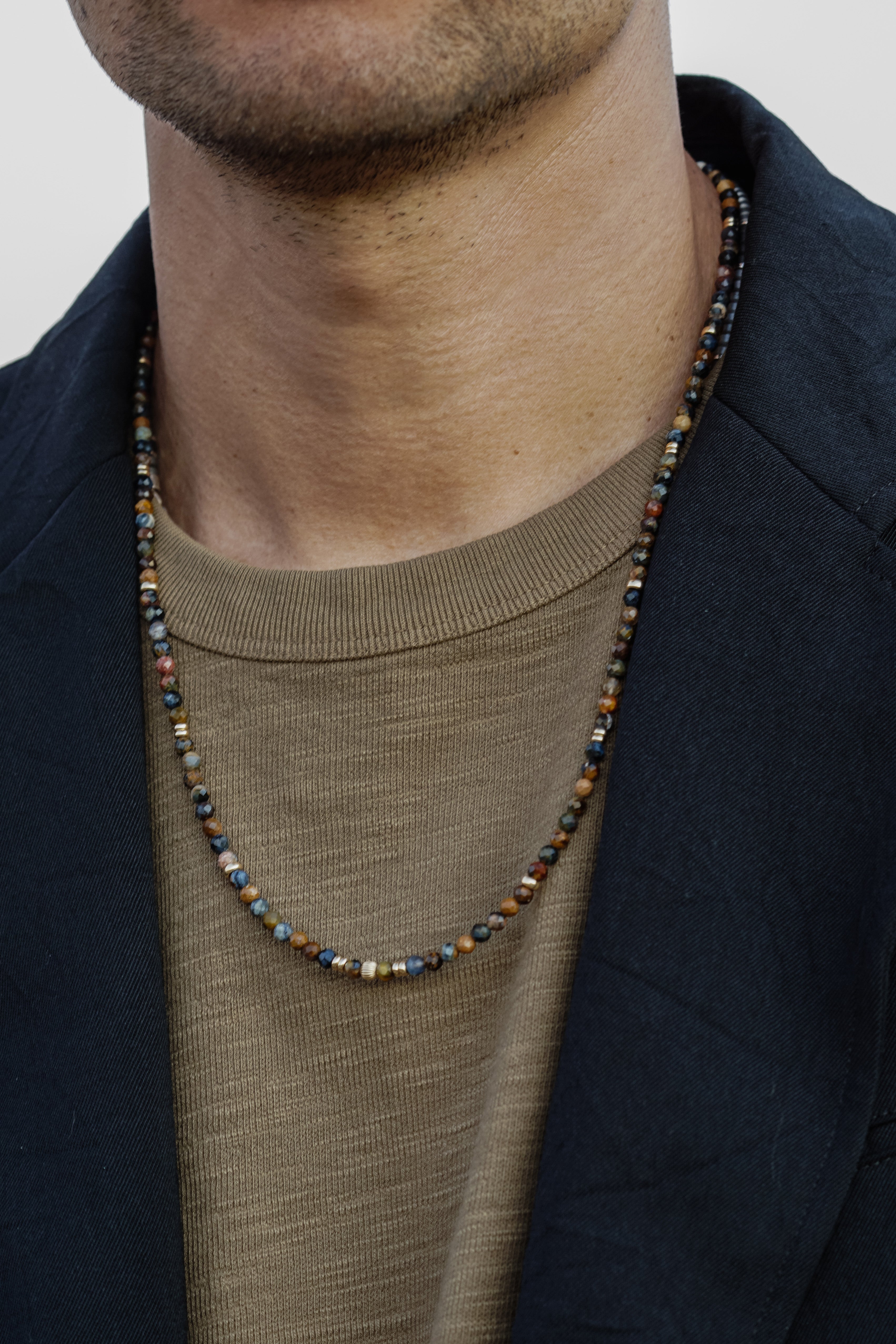 Meridian Necklace | Pietersite & 14K Gold