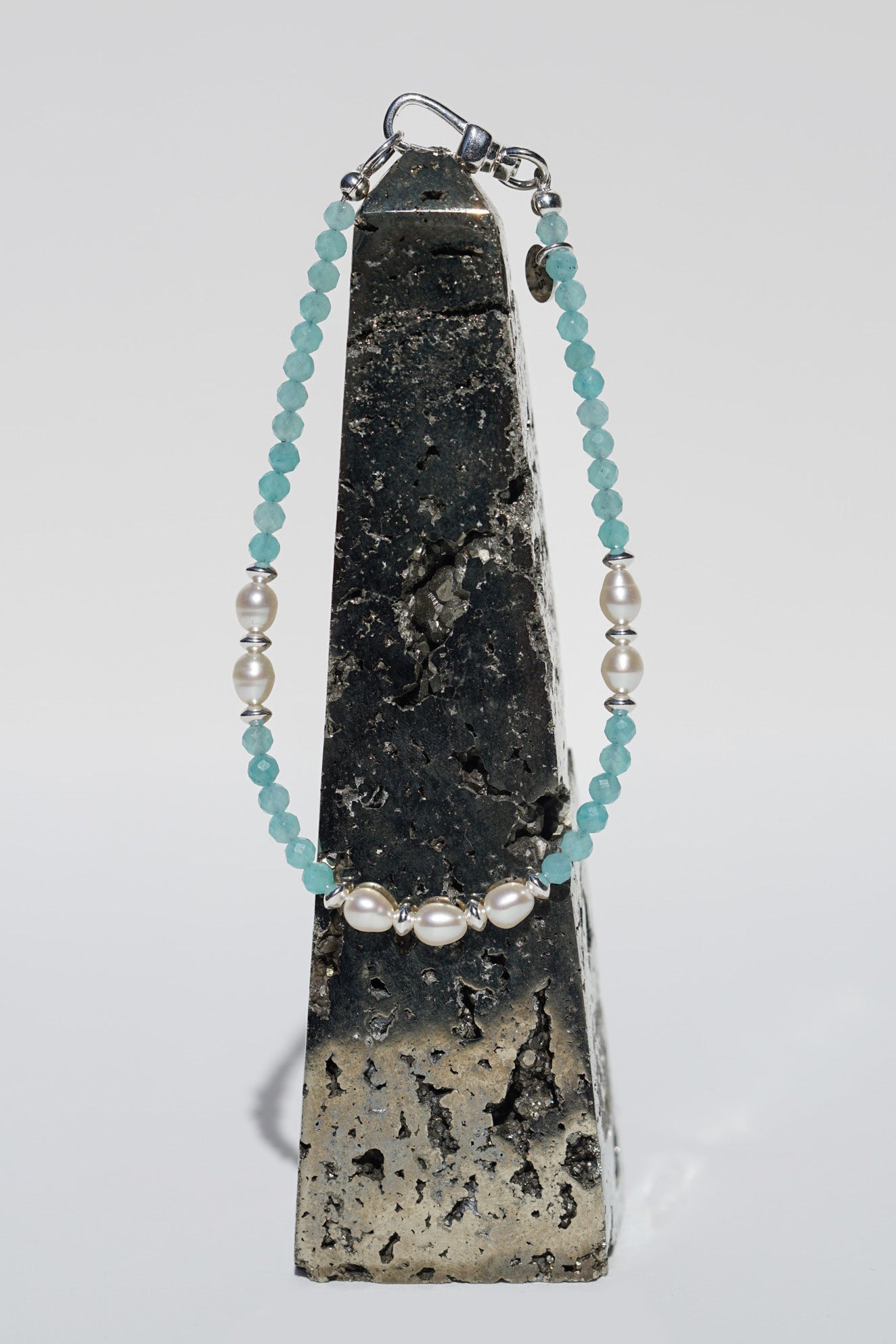 Azure Bracelet | Amazonite, Pearls & Sterling Silver