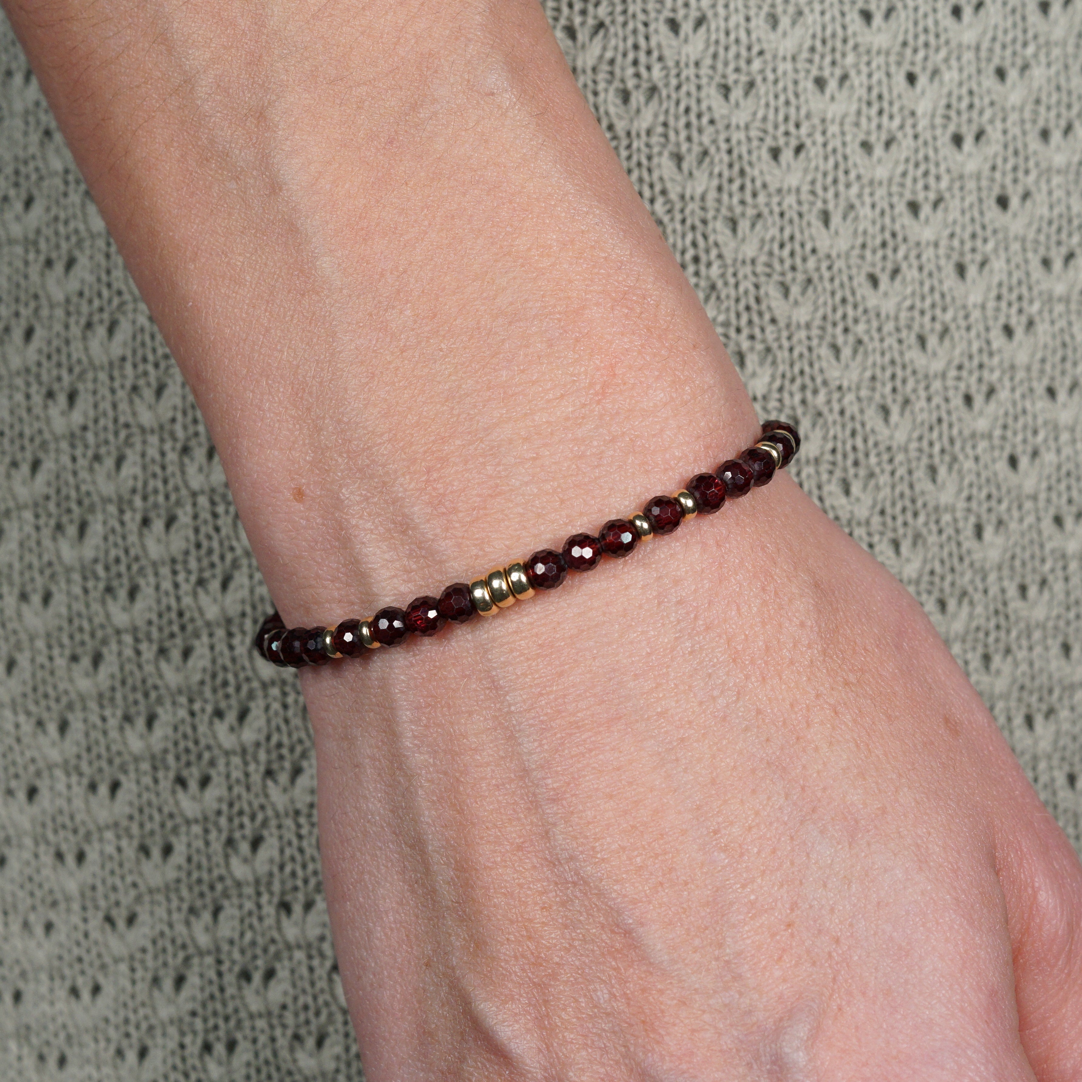 Ember Bracelet | Garnet & 14K Gold