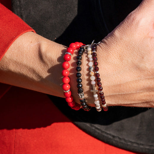 Ember Bracelet | Garnet & Sterling Silver