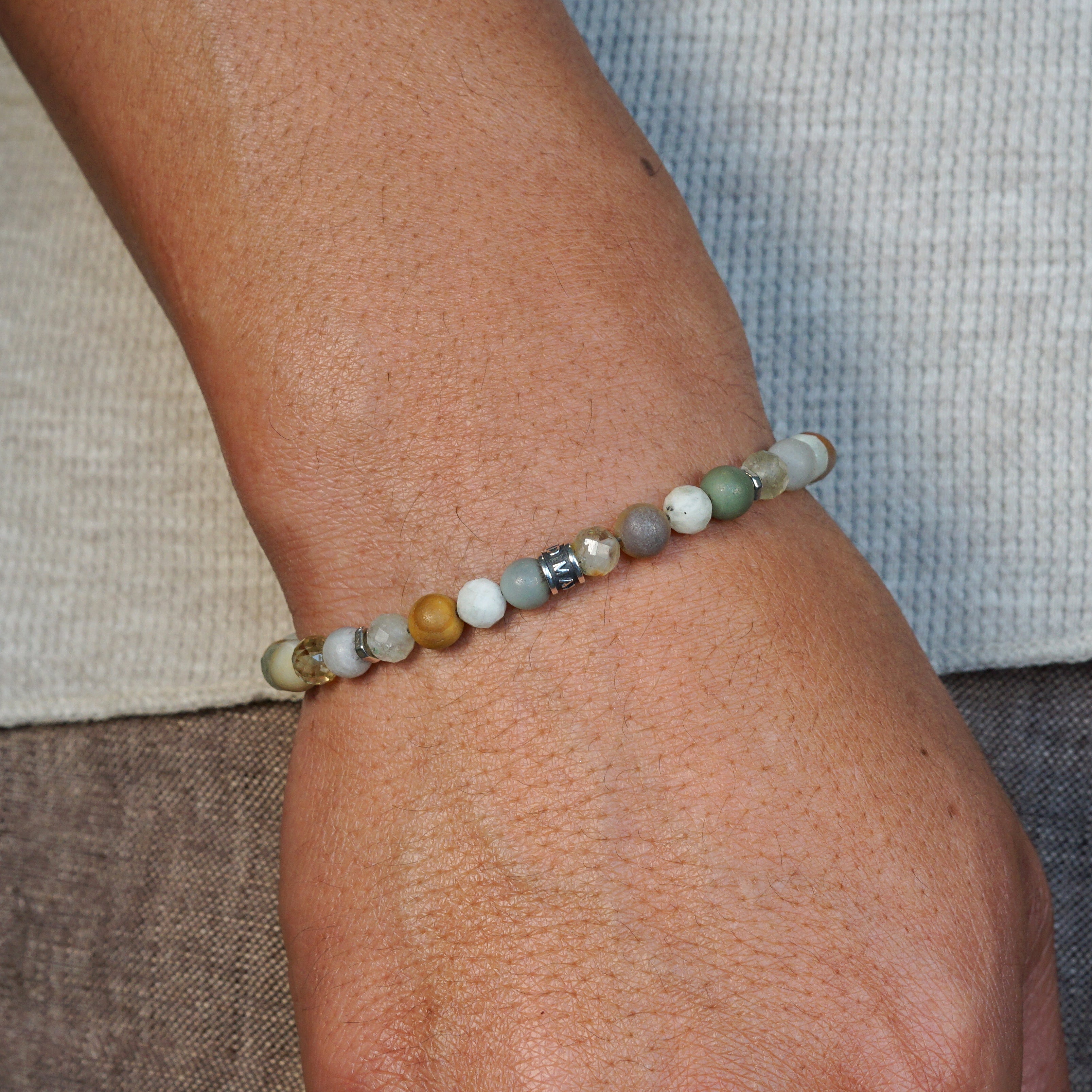 Shoreline Bracelet | Amazonite, Aquamarine & Sterling Silver