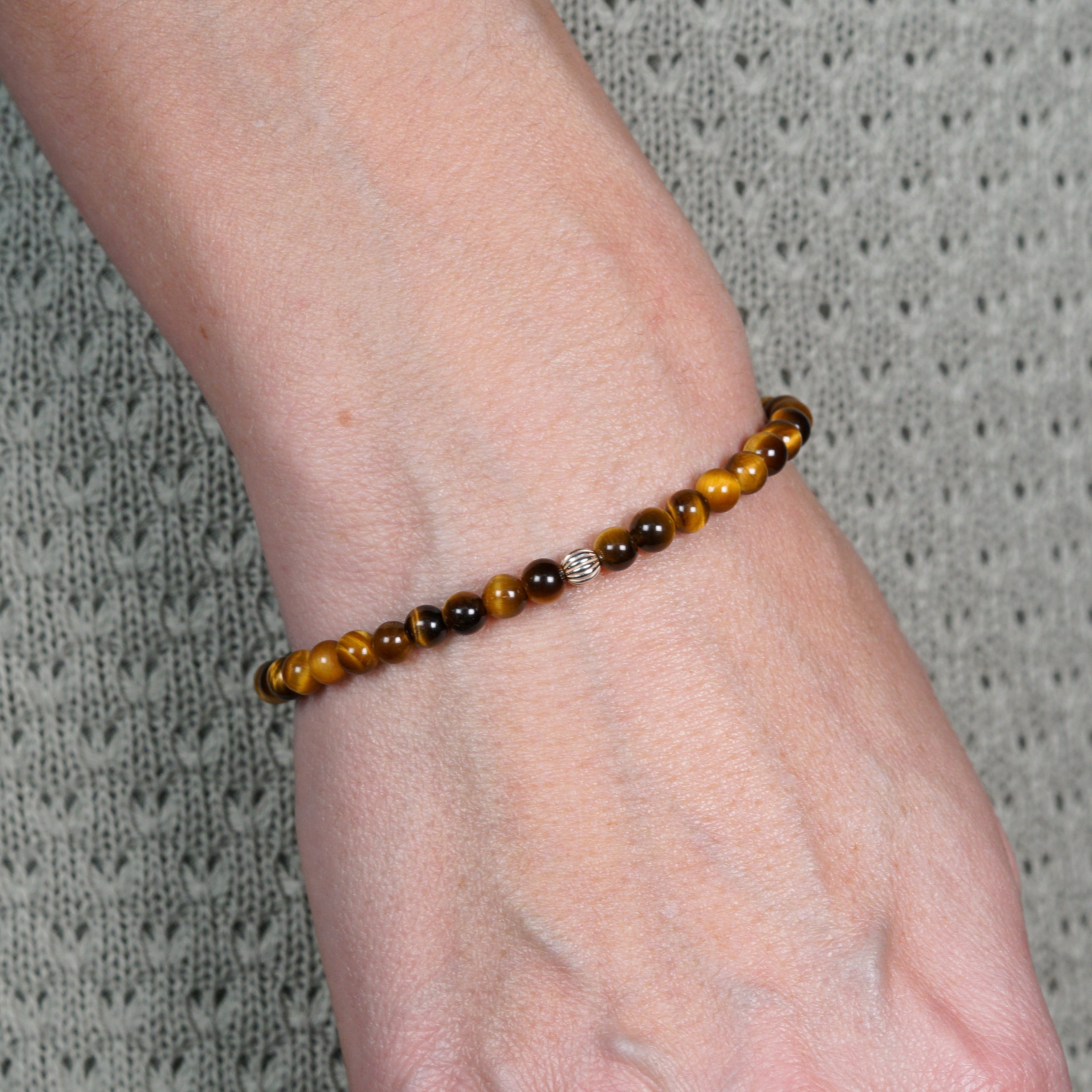 Refined Slim Bracelet | Tiger's Eye & Sterling Silver