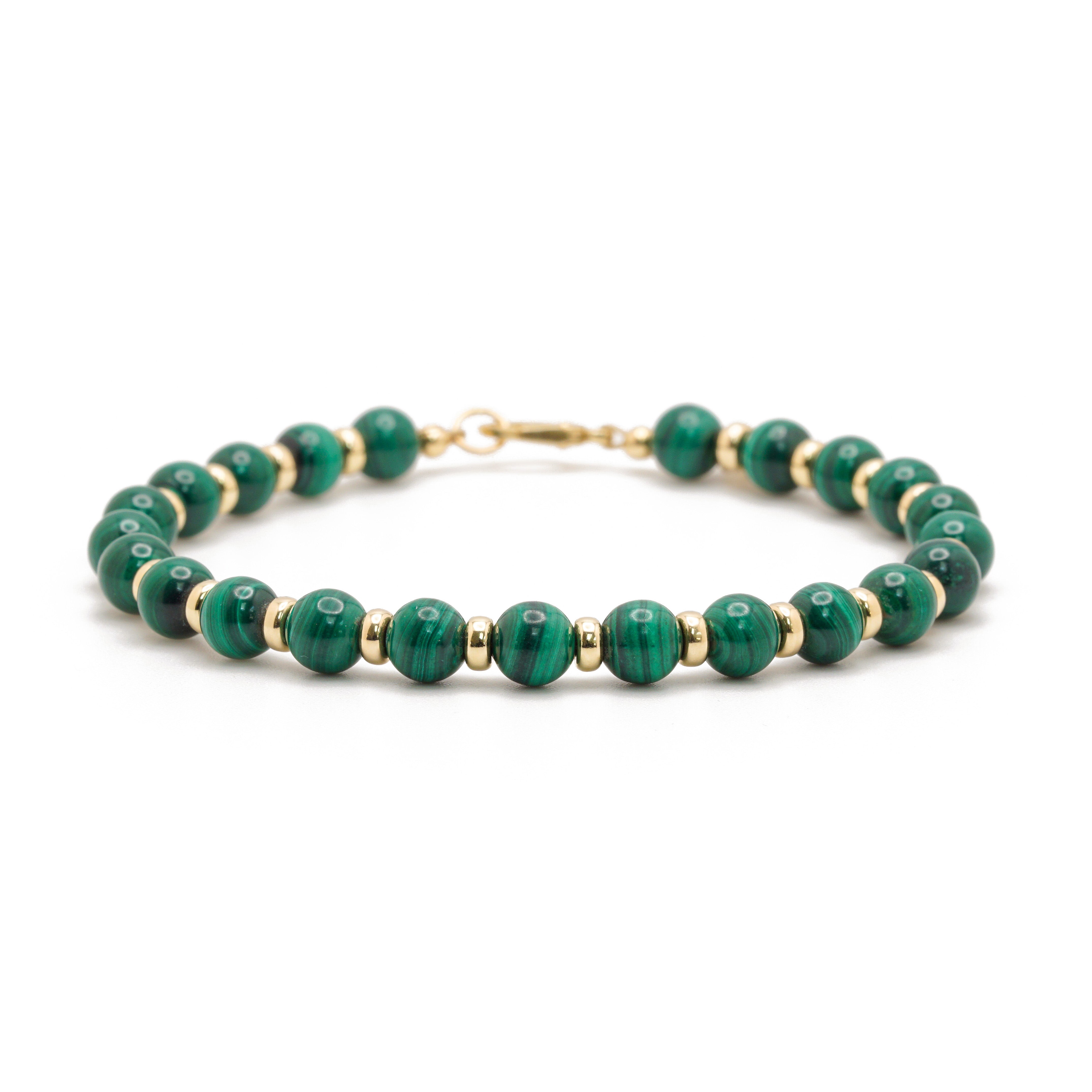 Atlas Bracelet | Malachite & 14K Gold