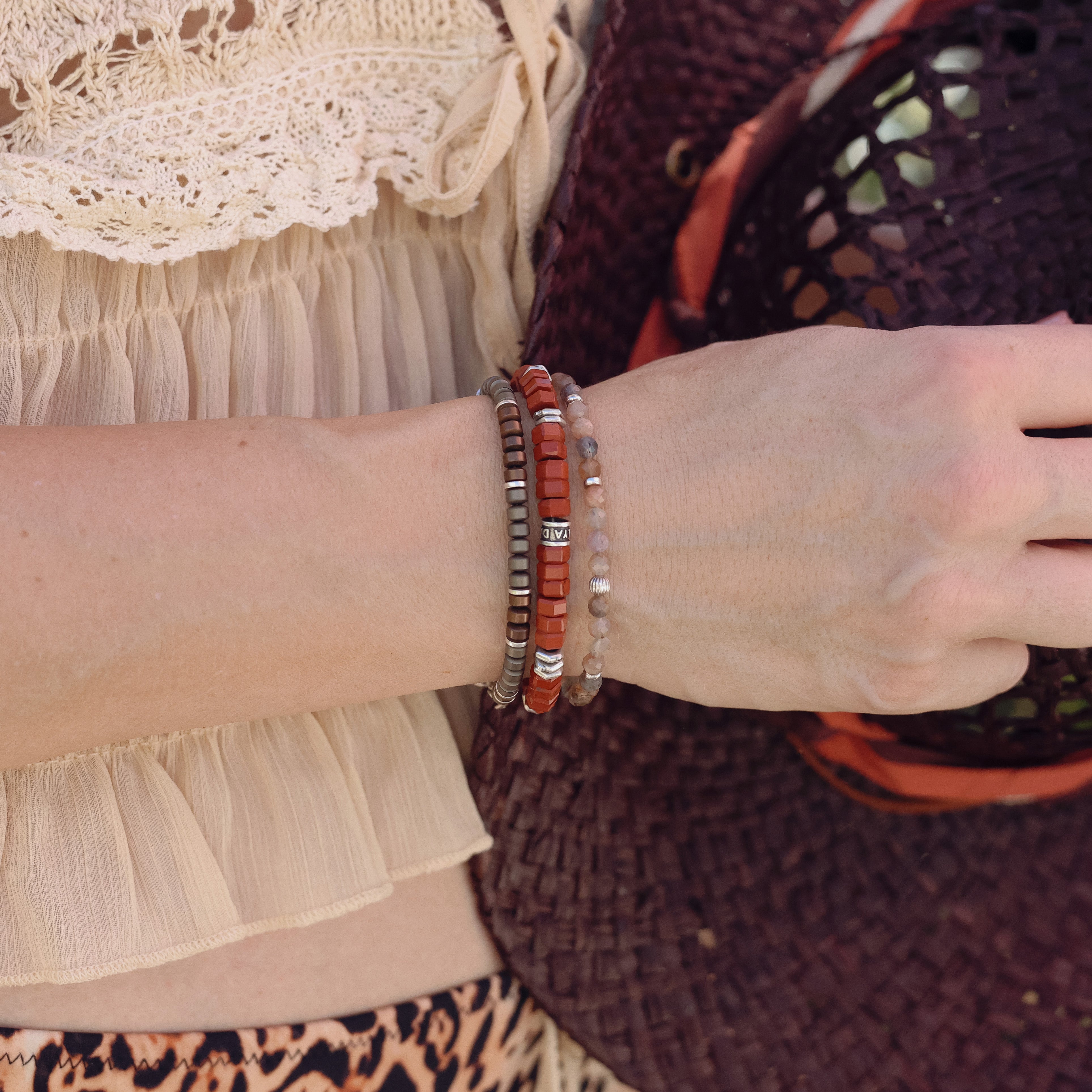 Verge Bracelet | Red Jasper & Sterling Silver
