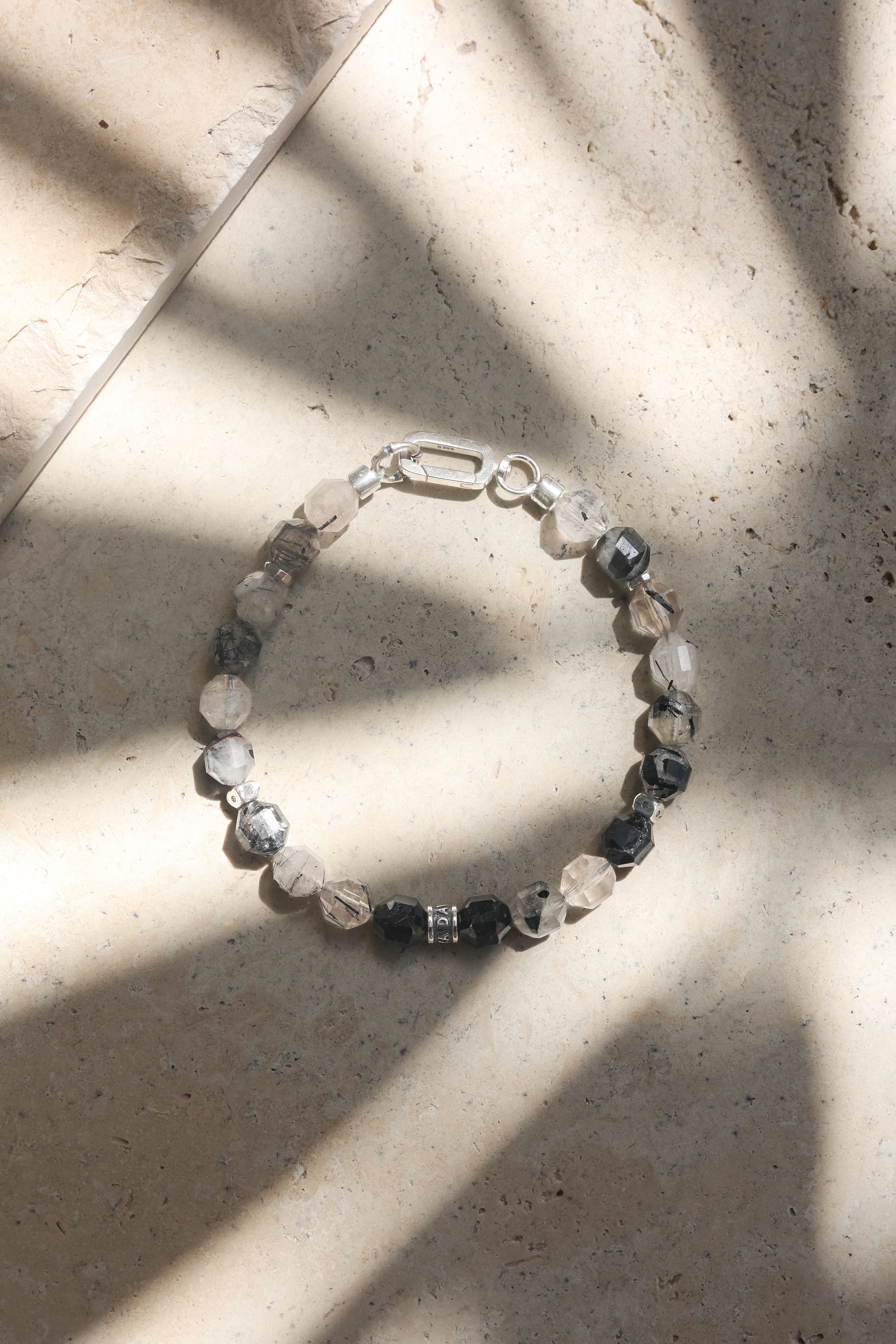 Shadowline Bracelet | Black Tourmaline Quartz & Sterling Silver