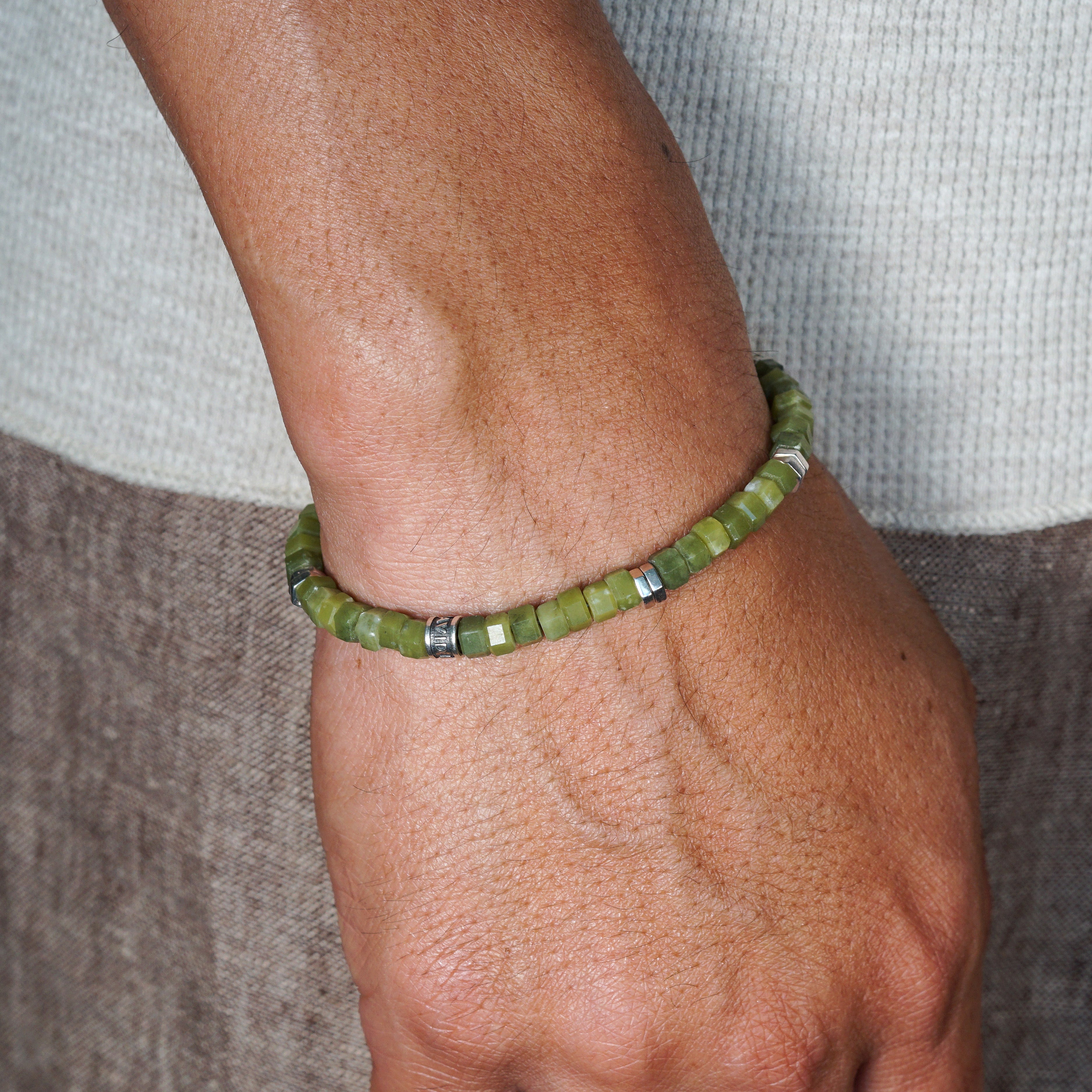 Verge Bracelet | Korean Jade & Sterling Silver