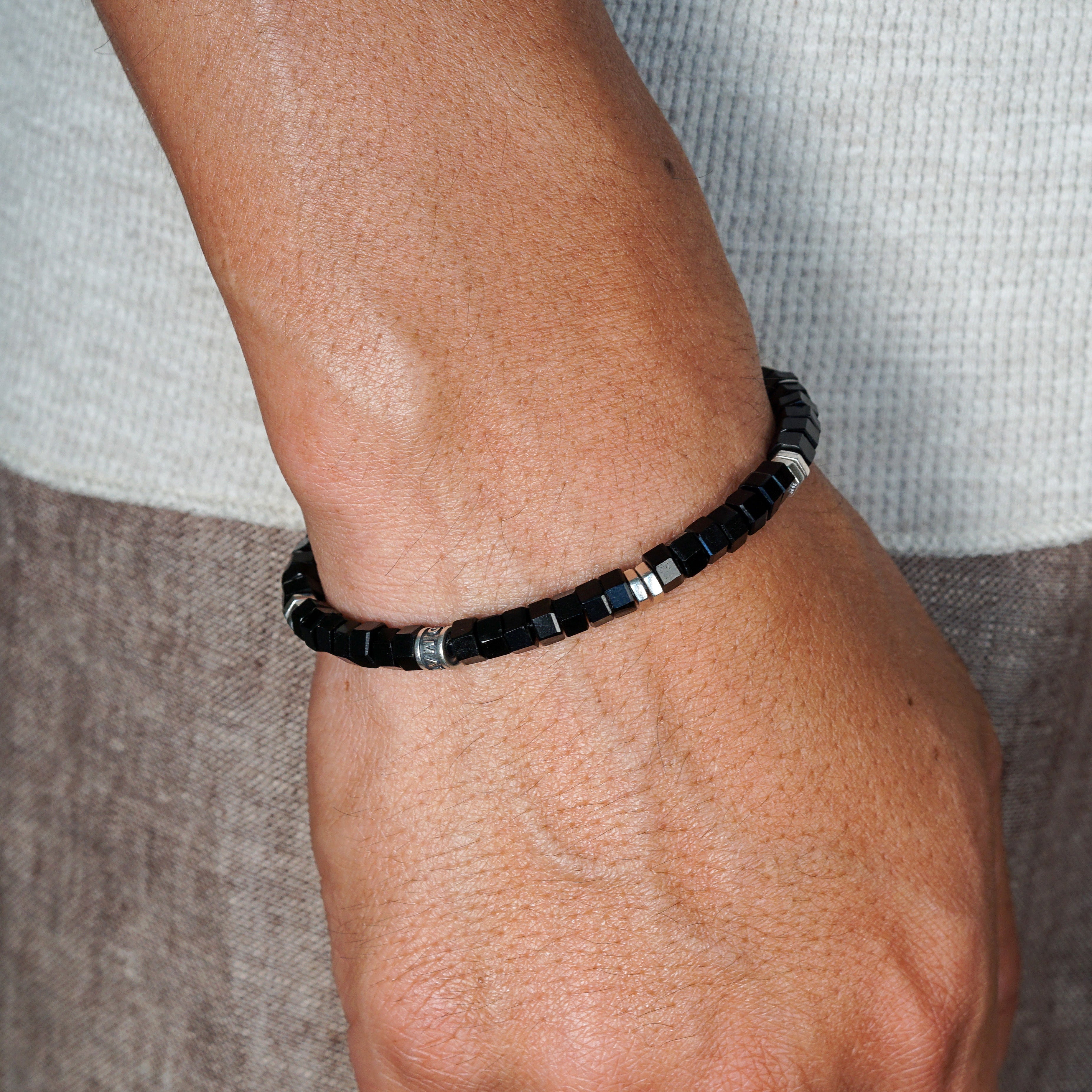 Verge Bracelet | Black Obsidian & Sterling Silver