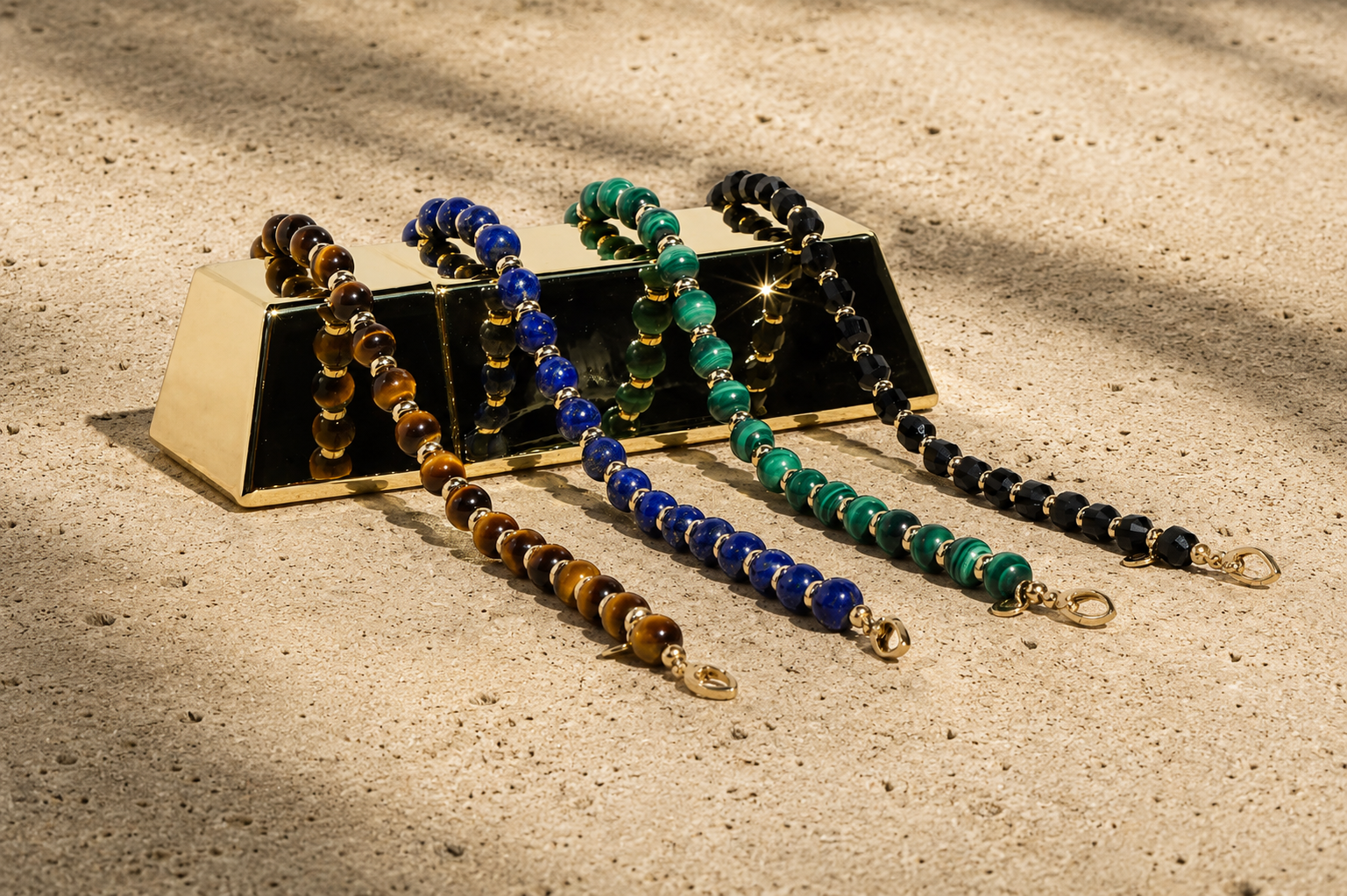 Atlas Bracelet | Malachite & 14K Gold