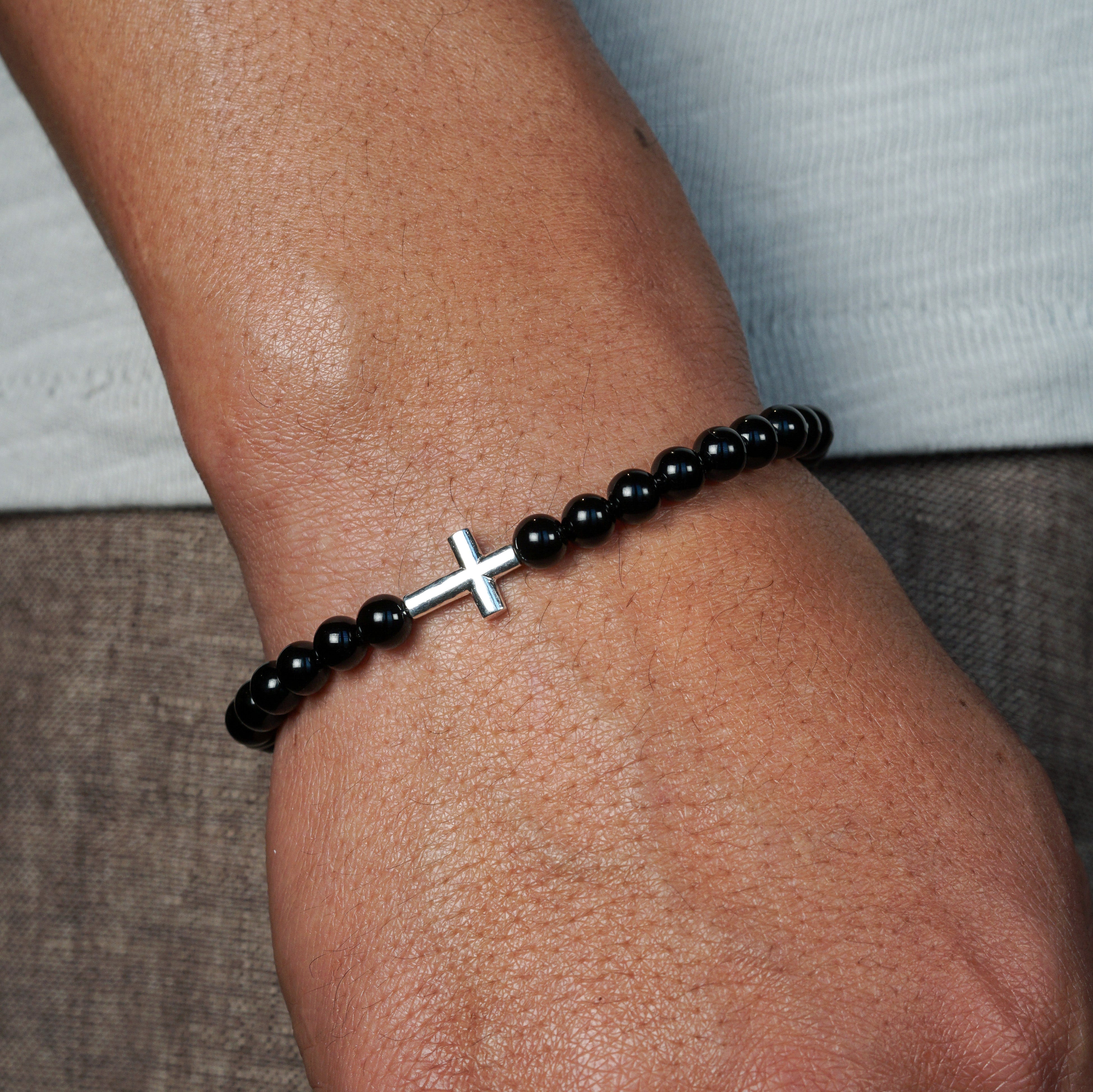 Crossroads Bracelet | Onyx & Sterling Silver