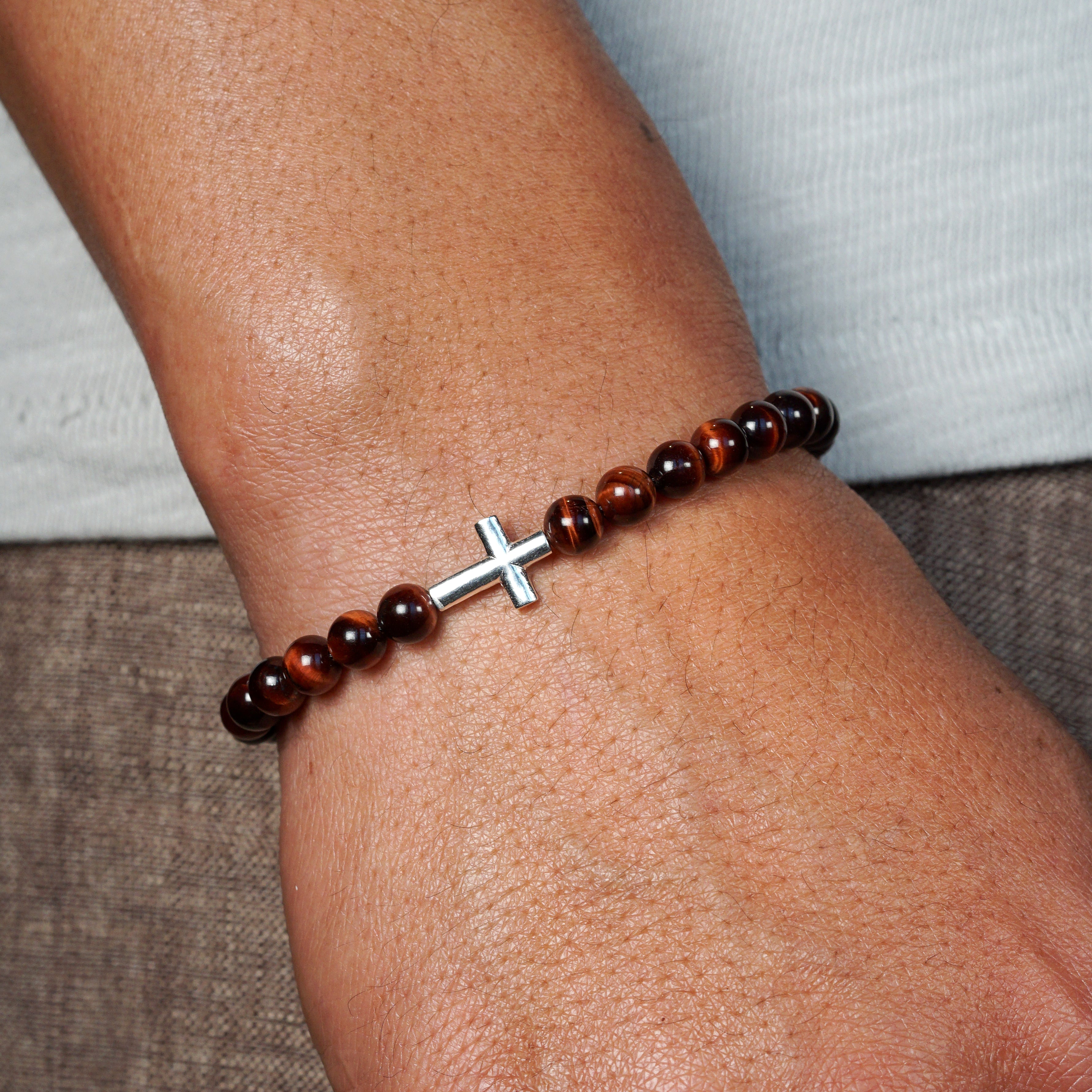 Crossroads Bracelet | Red Tiger's Eye & Sterling Silver