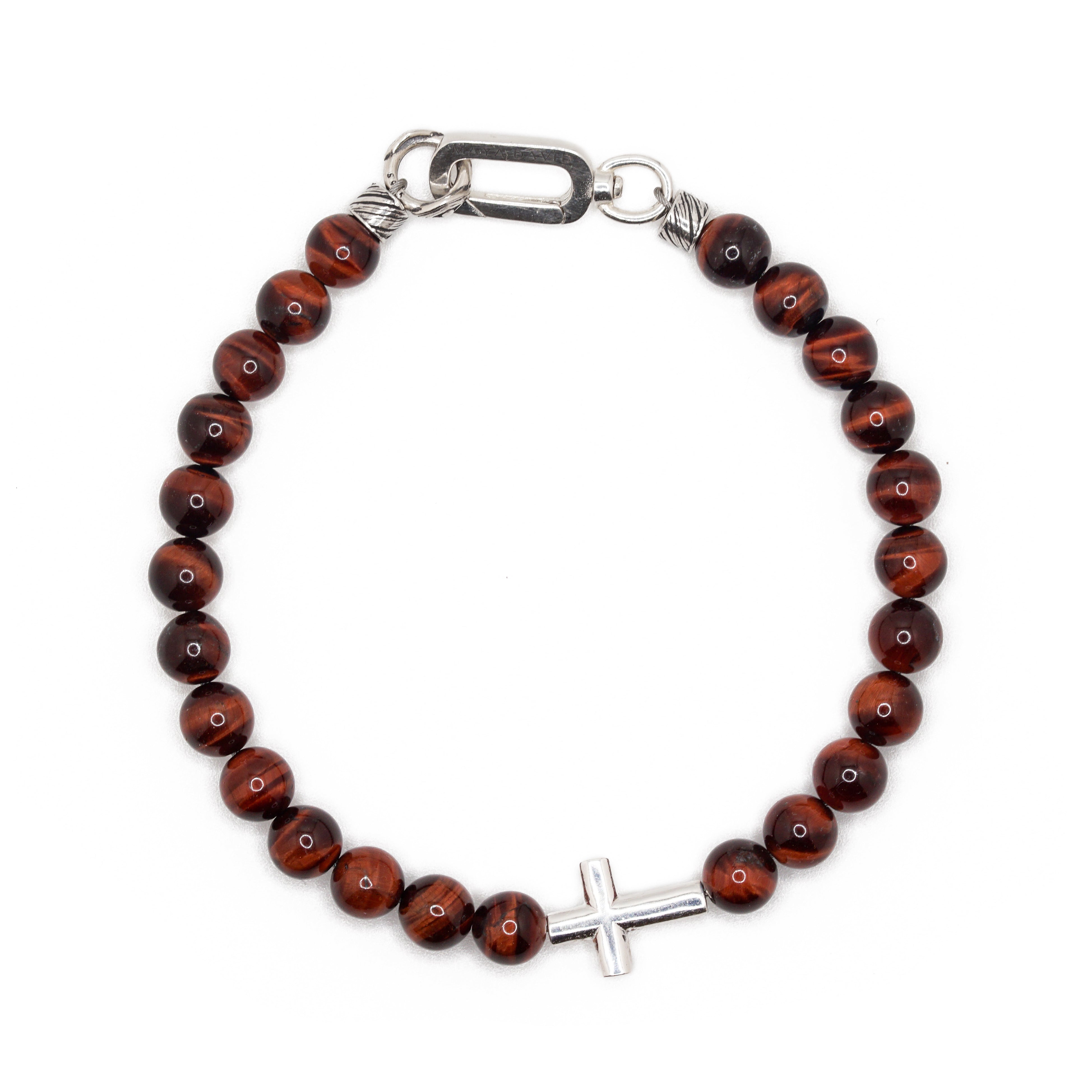 Crossroads Bracelet | Red Tiger's Eye & Sterling Silver