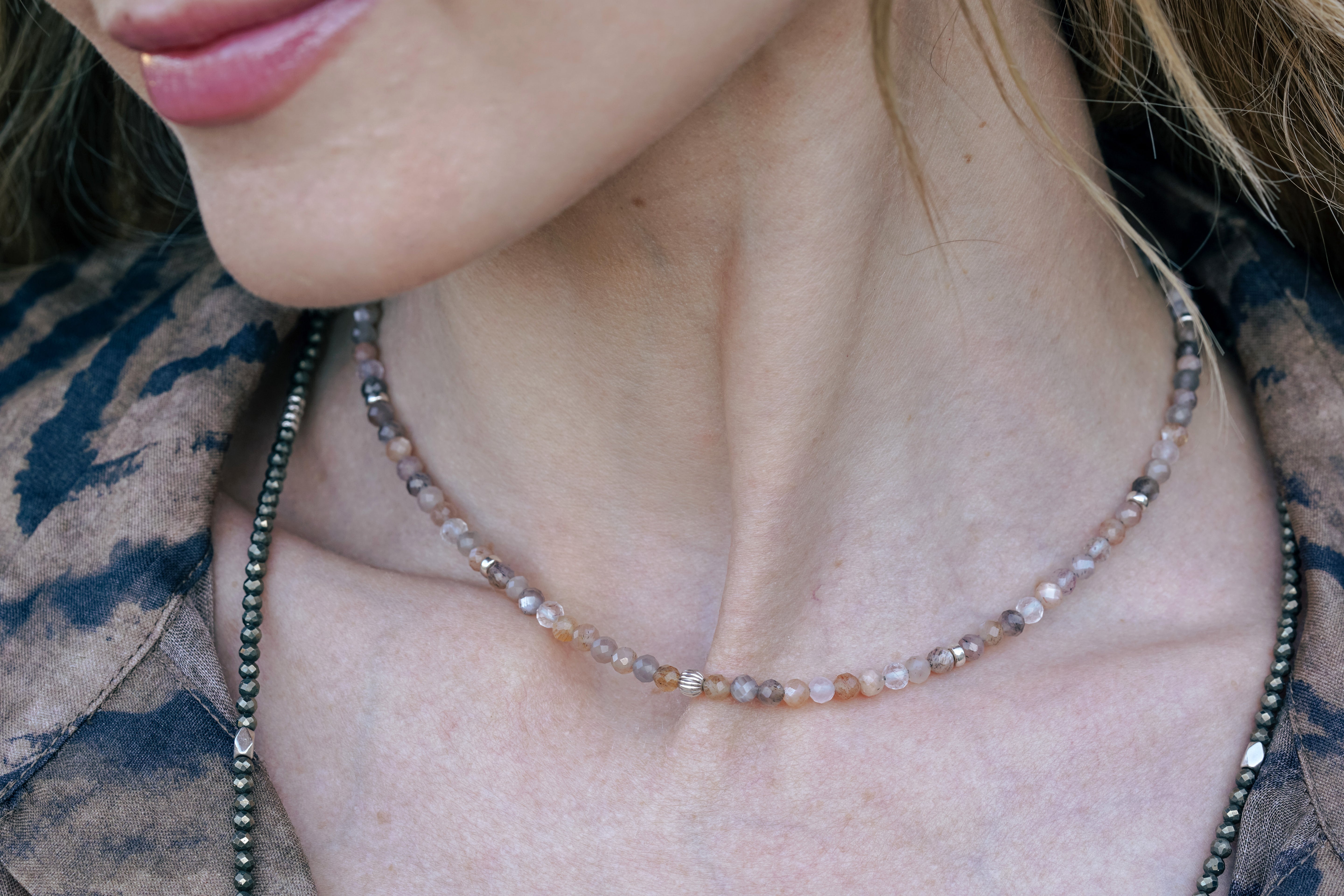 Solara Necklace | Sunstone & Sterling Silver