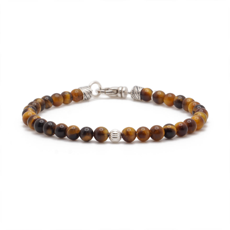 Refined Slim Bracelet | Tiger's Eye & Sterling Silver