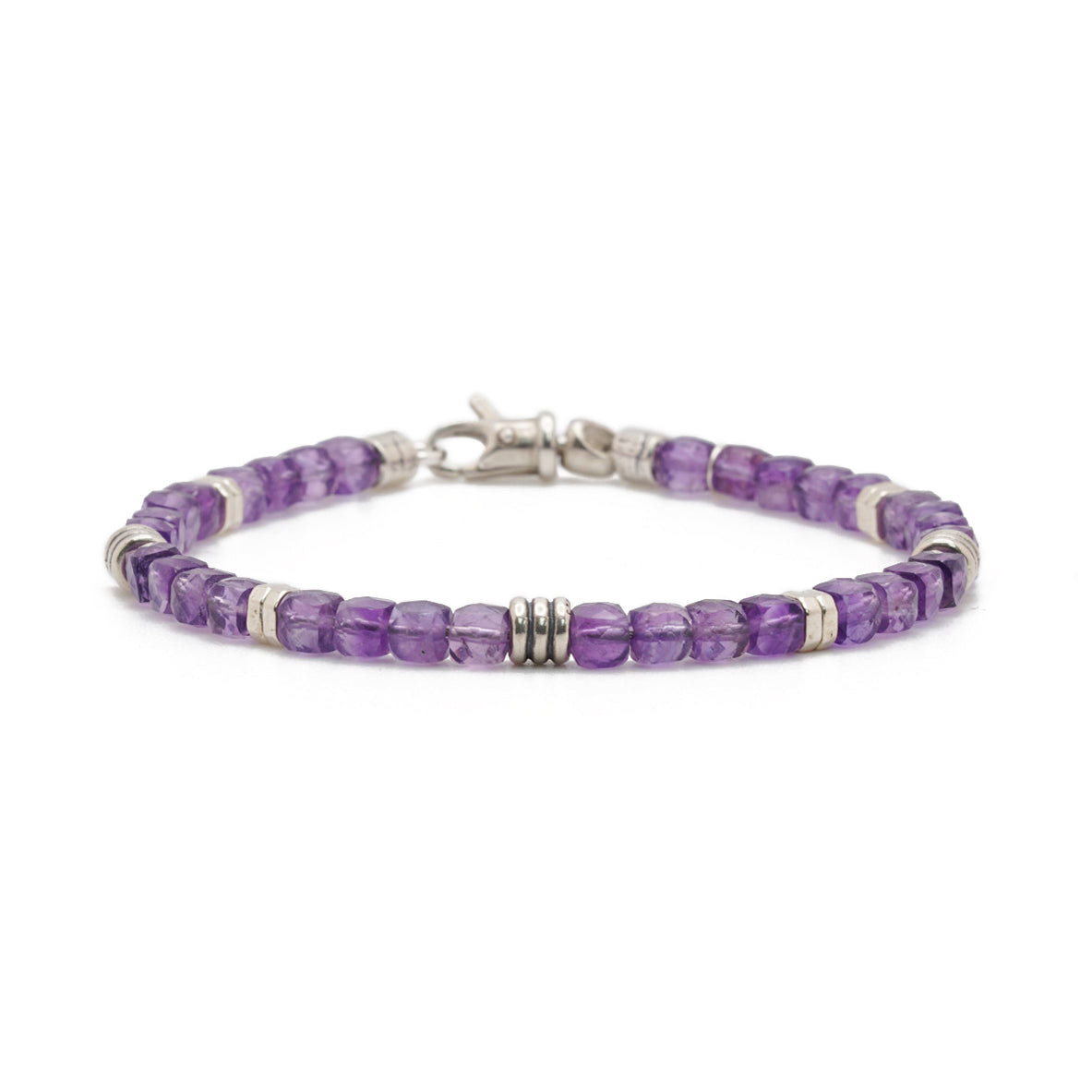 StoneWave Bracelet | Amethyst & Sterling Silver