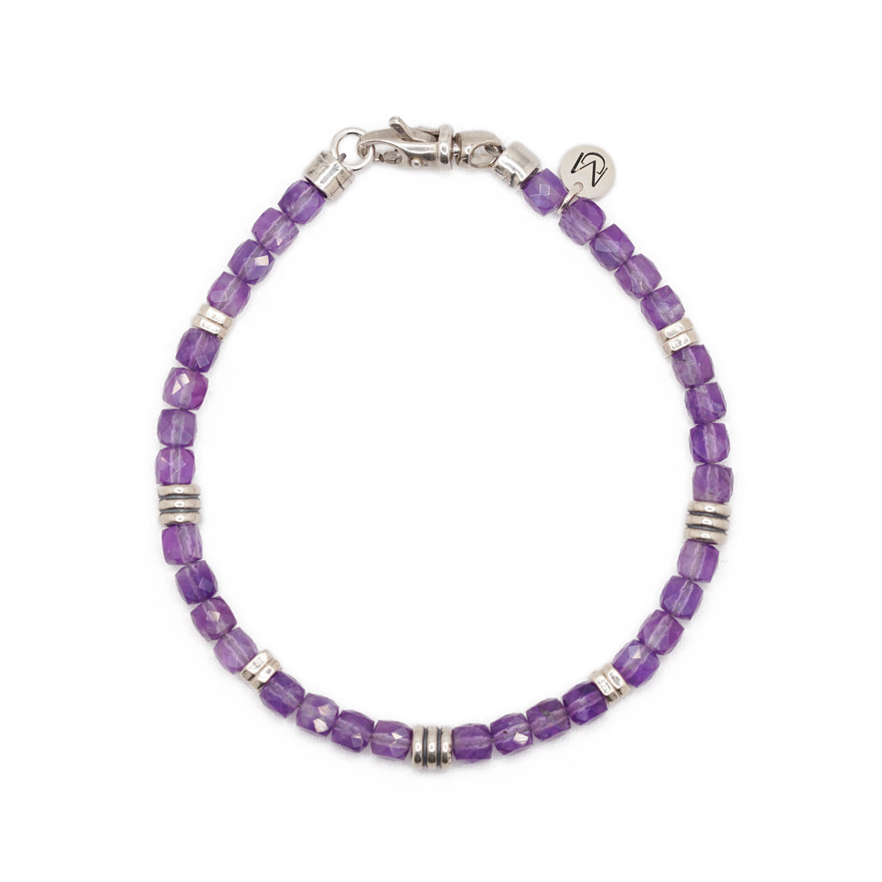StoneWave Bracelet | Amethyst & Sterling Silver