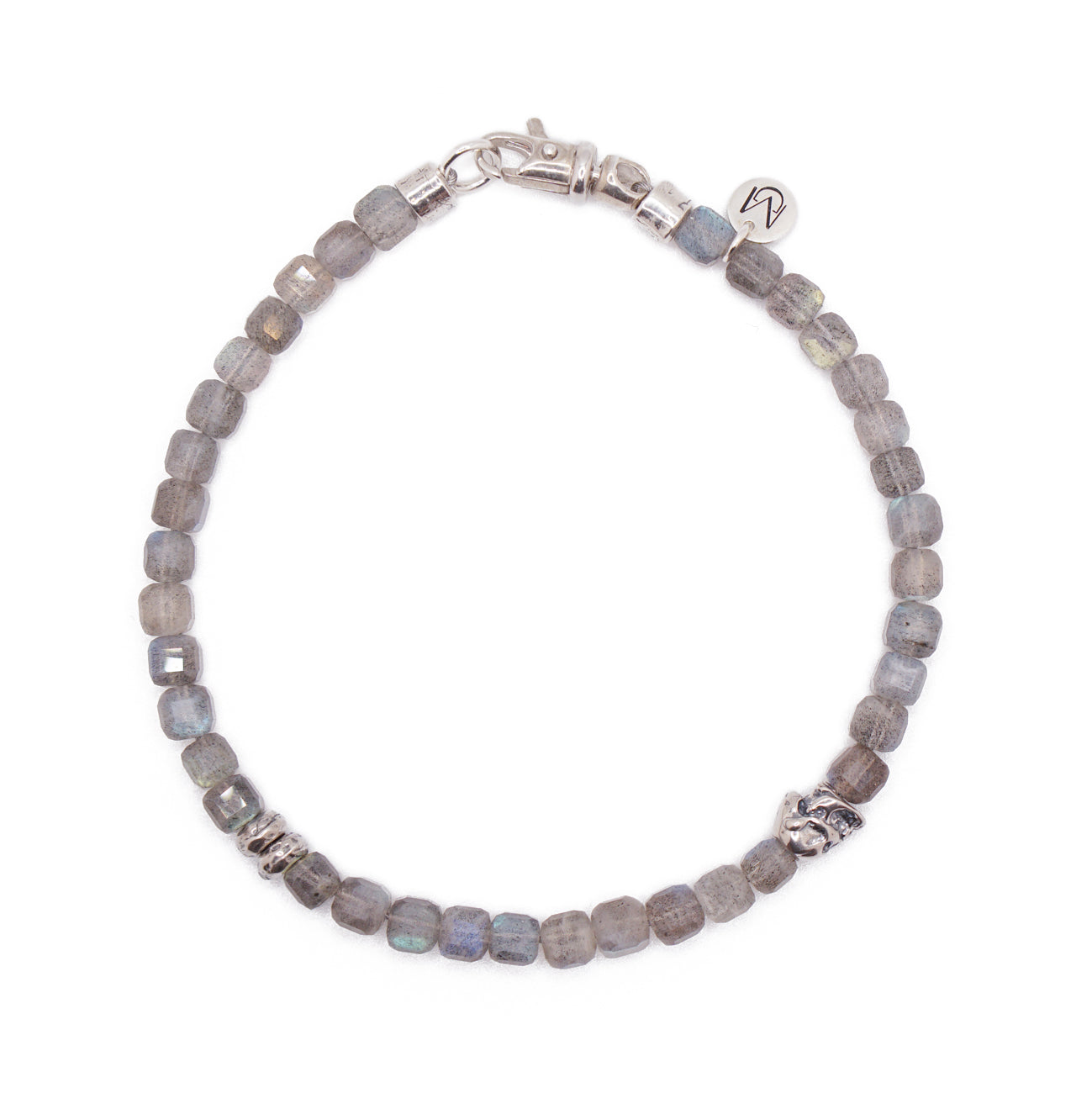 Phantom Ice Bracelet | Labradorite, Skull & Sterling Silver