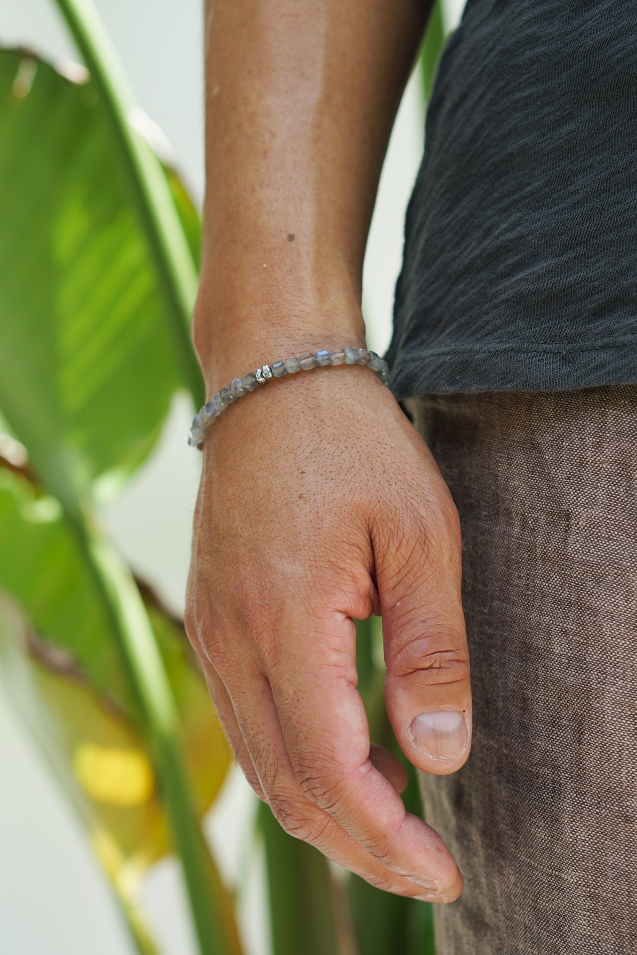 Phantom Ice Bracelet | Labradorite, Skull & Sterling Silver