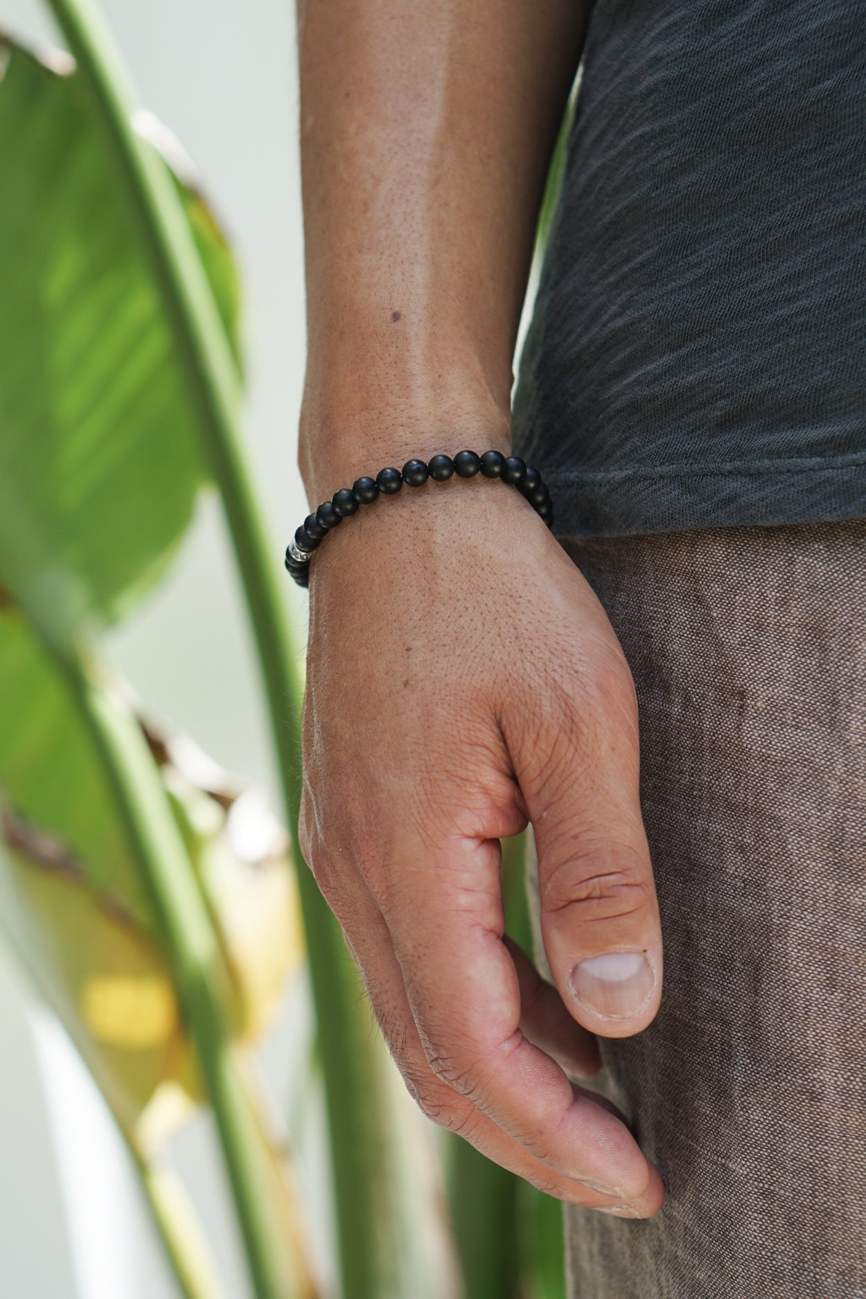 Signature Bracelet | Matte Onyx & Sterling Silver