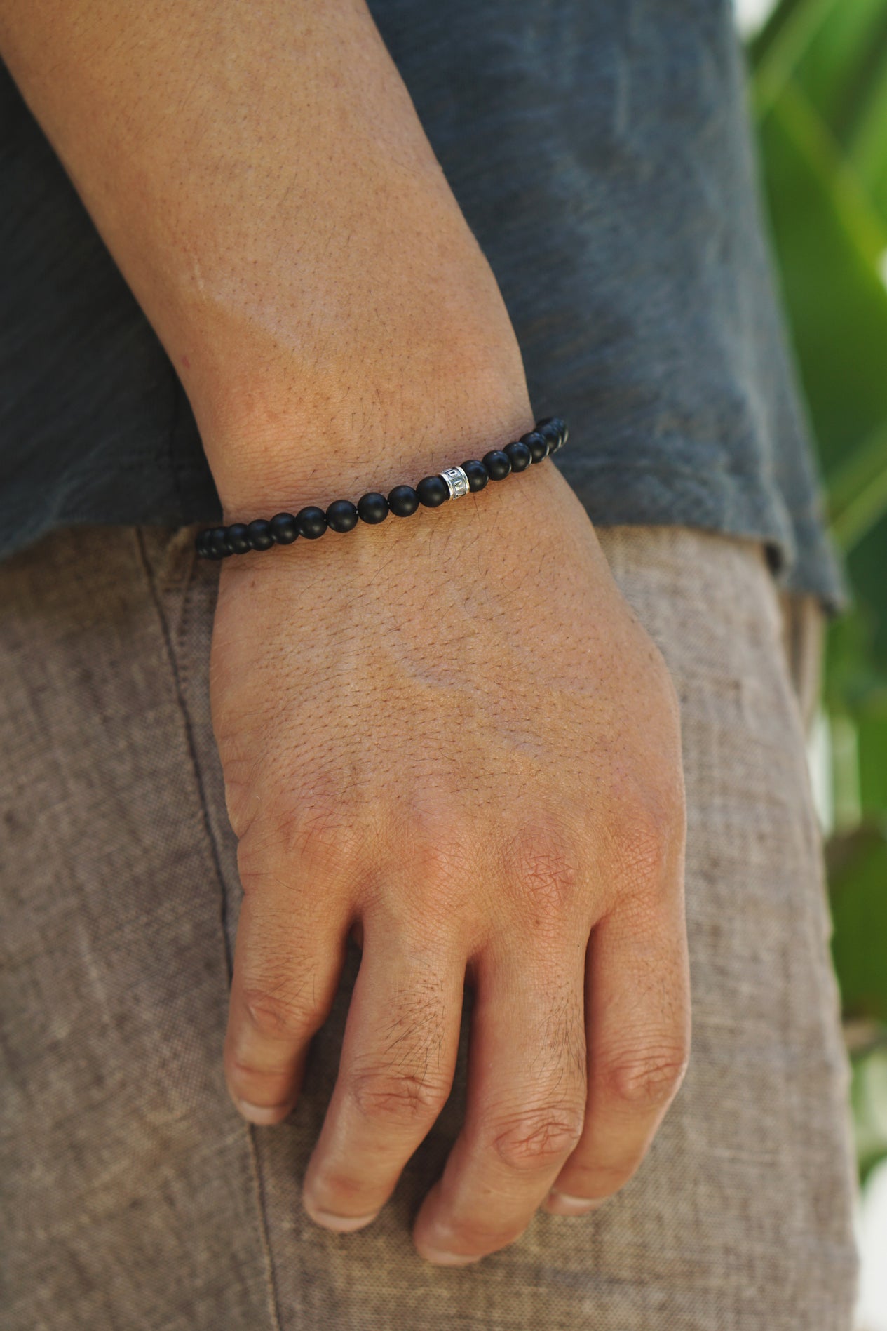 Signature Bracelet | Matte Onyx & Sterling Silver