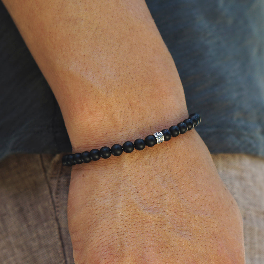 Signature Bracelet | Matte Onyx & Sterling Silver