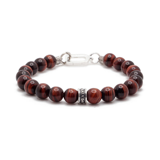 Red Tiger's Eye | Sterling Silver | 8mm