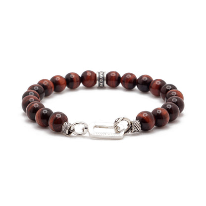 Red Tiger's Eye | Sterling Silver | 8mm