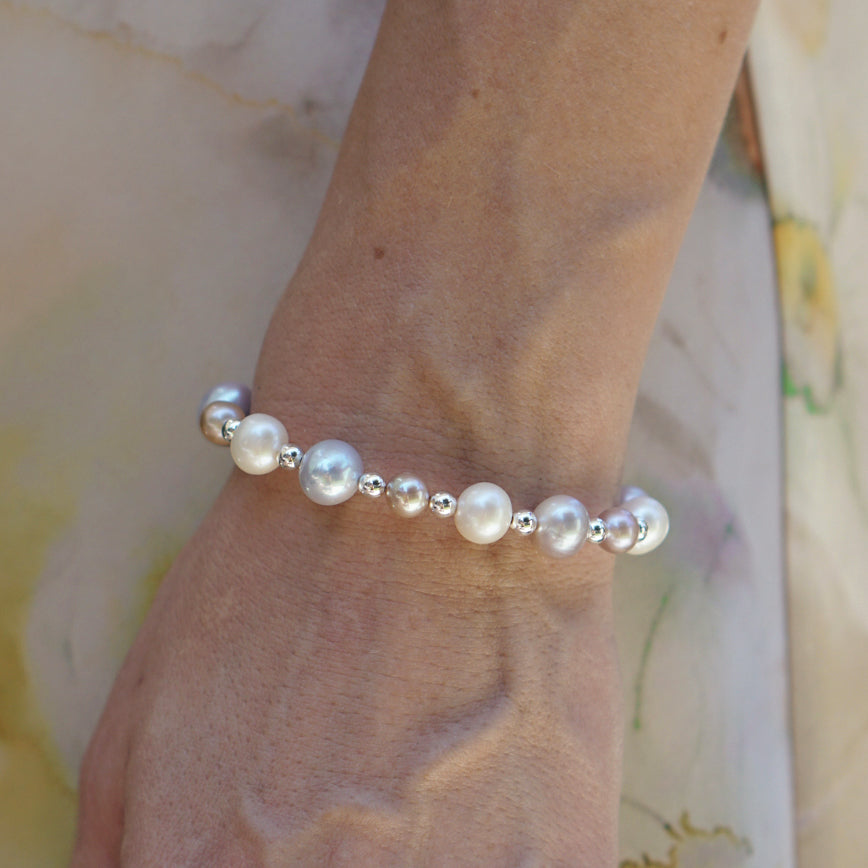 Luna Pearl Bracelet | Sterling Silver