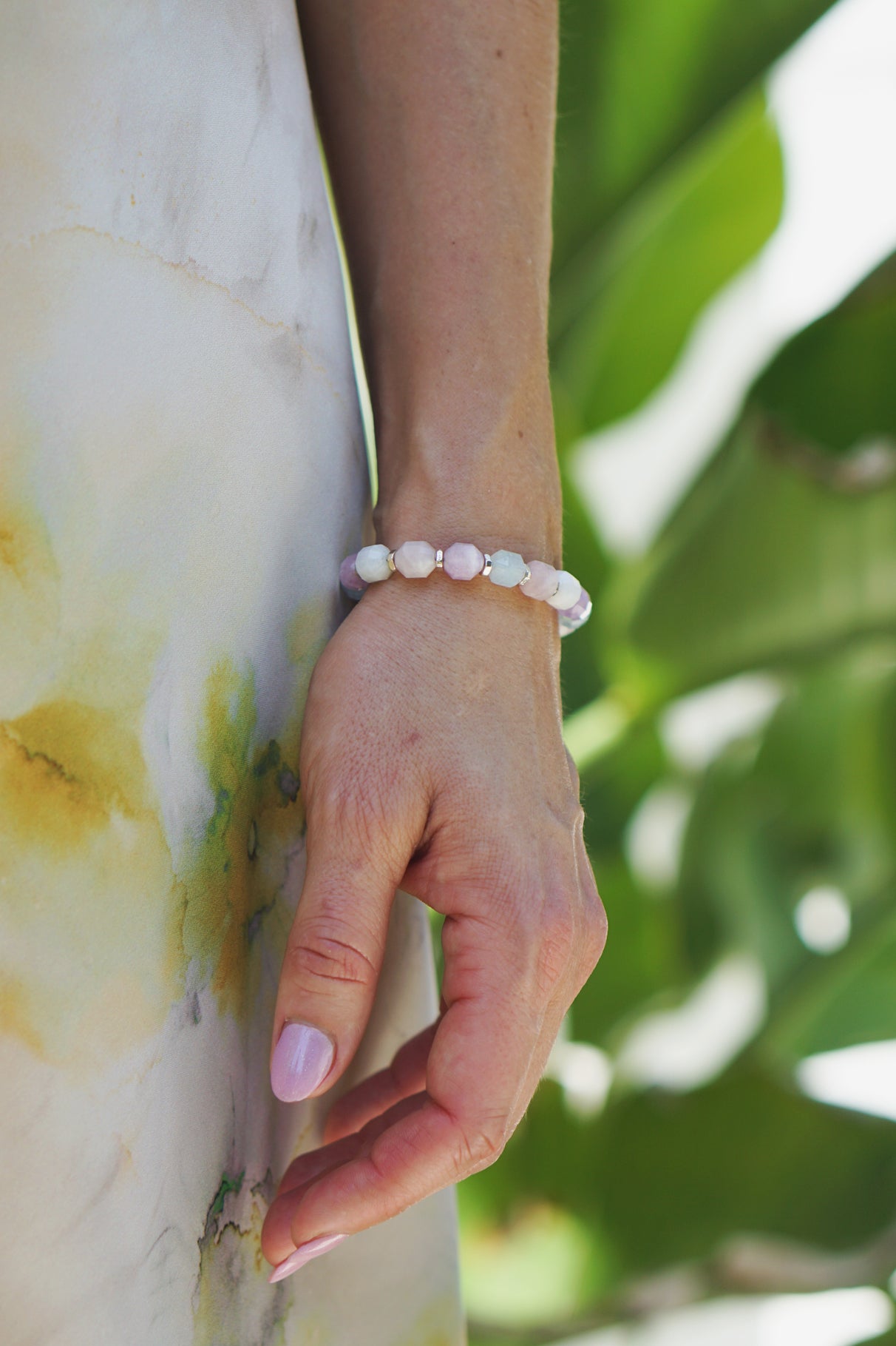 Trinity Bracelet | Amethyst, Rose Quartz, Aquamarine & Sterling Silver
