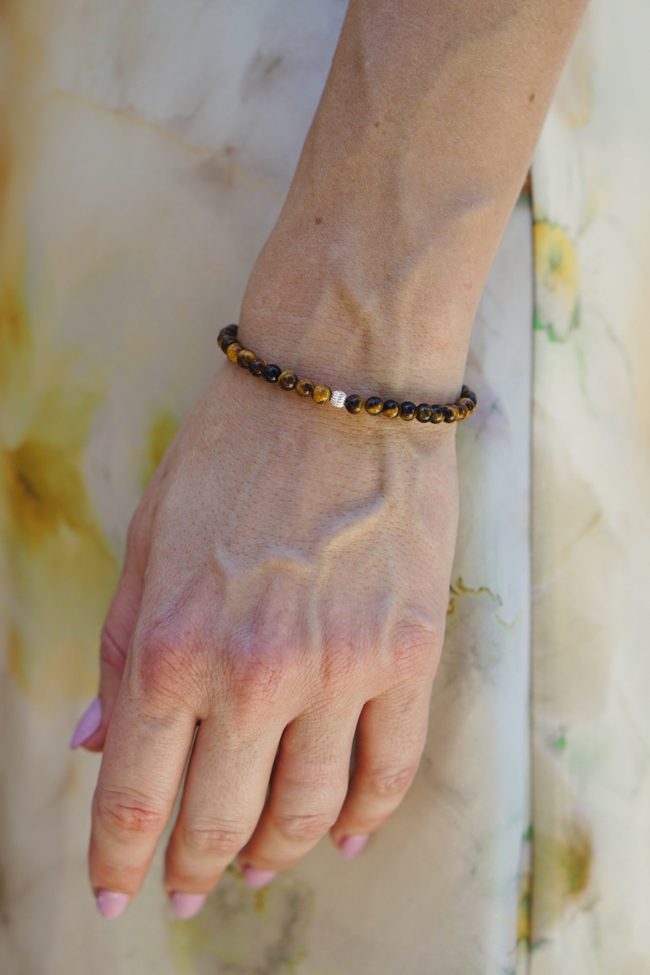 Refined Slim Bracelet | Tiger's Eye & Sterling Silver