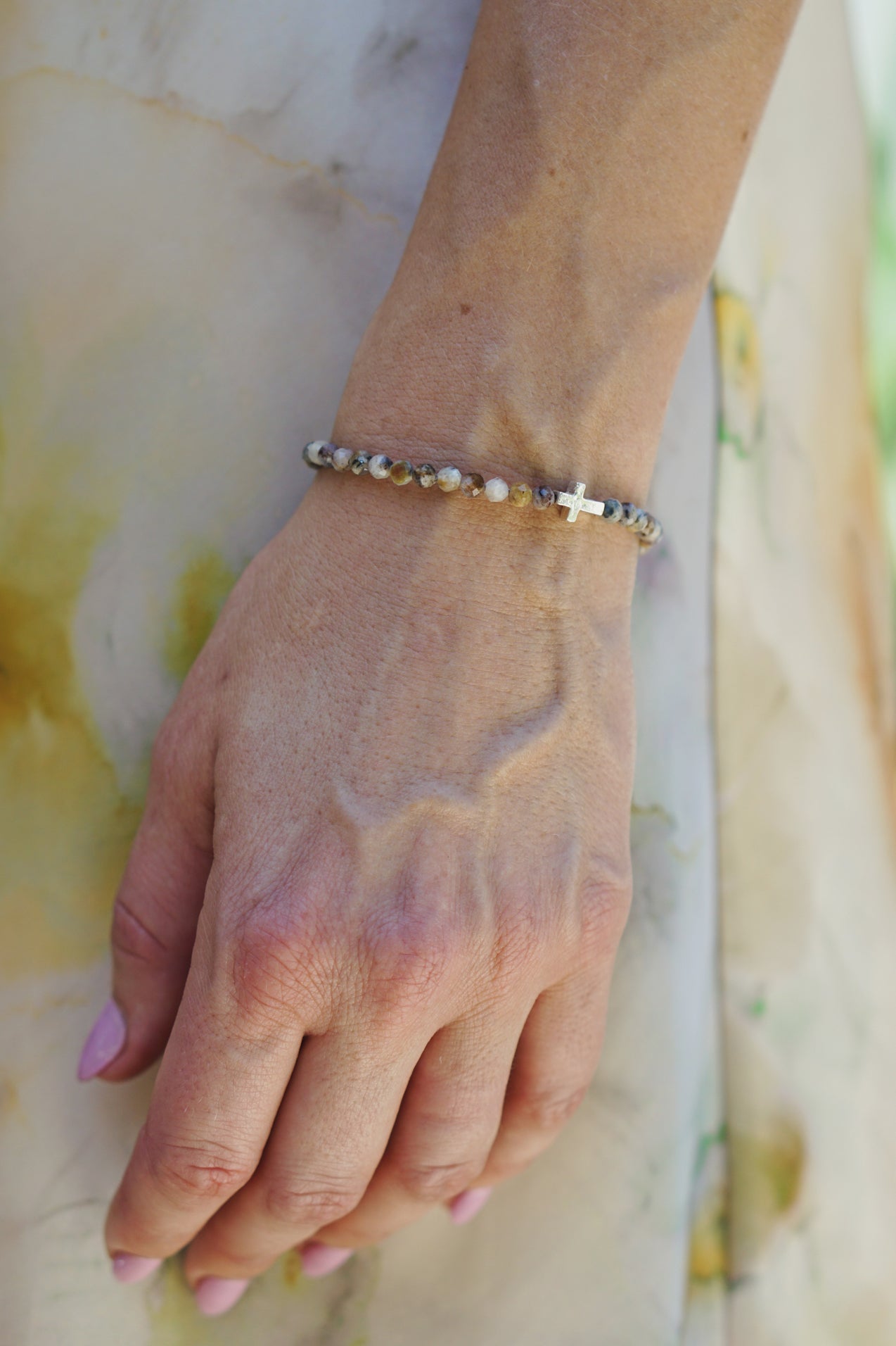 Crossroads Slim Bracelet | Faceted Opal & Sterling Silver