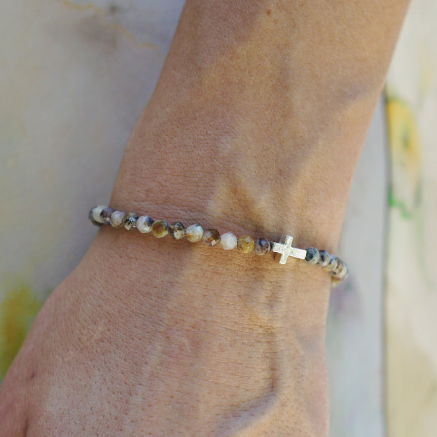 Crossroads Slim Bracelet | Opal & Sterling Silver
