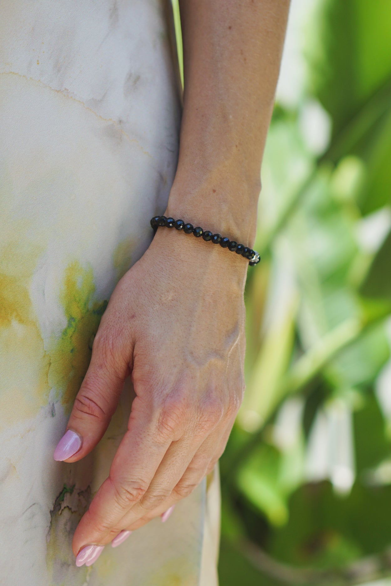 Phantom Bracelet | Black Spinel, Skull & Sterling Silver