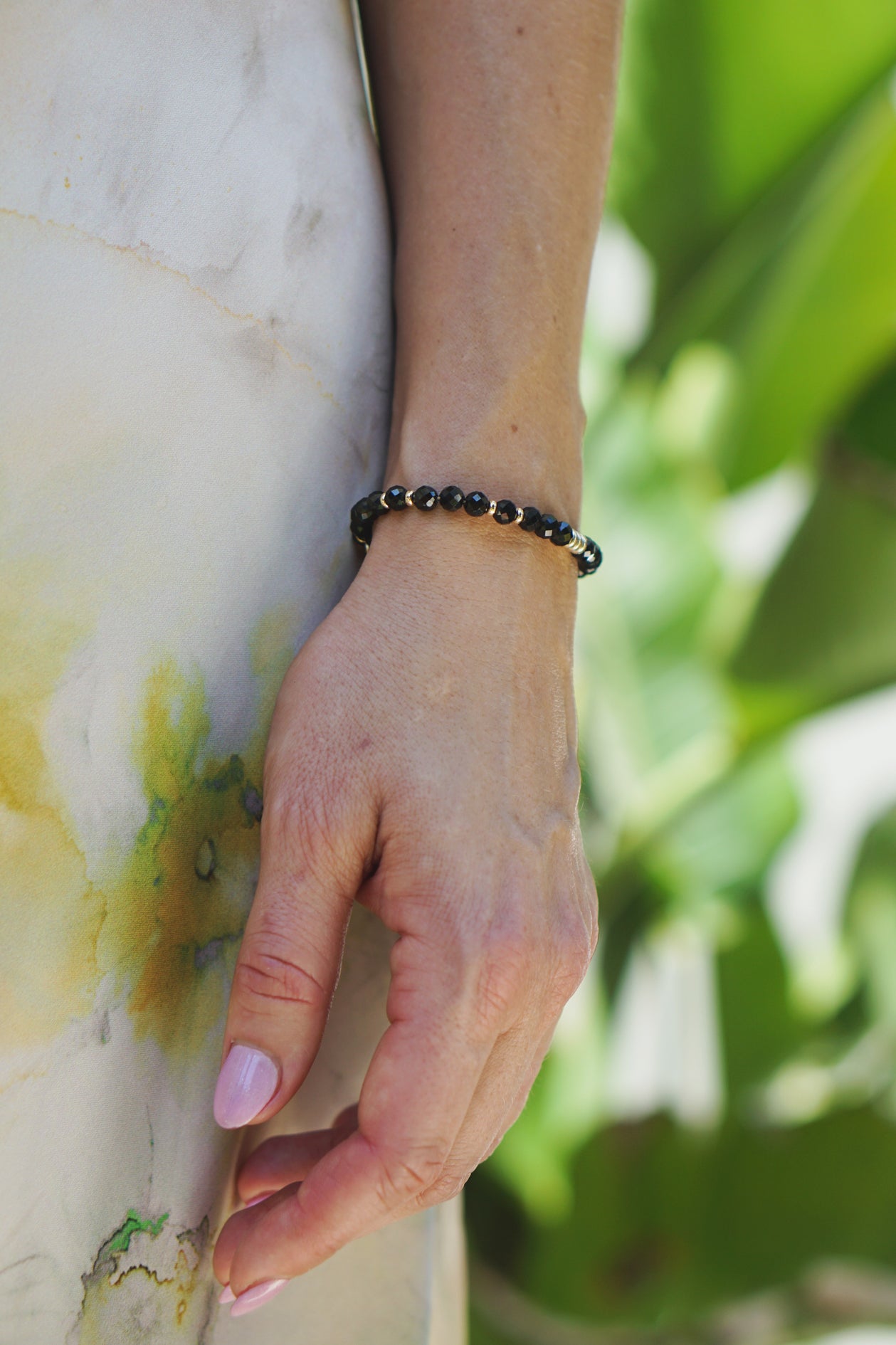 Eclipse Bracelet | 14K Gold & Black Spinel
