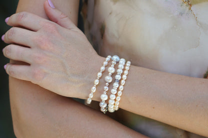 Freshwater Pearl Bracelet | Sterling Silver